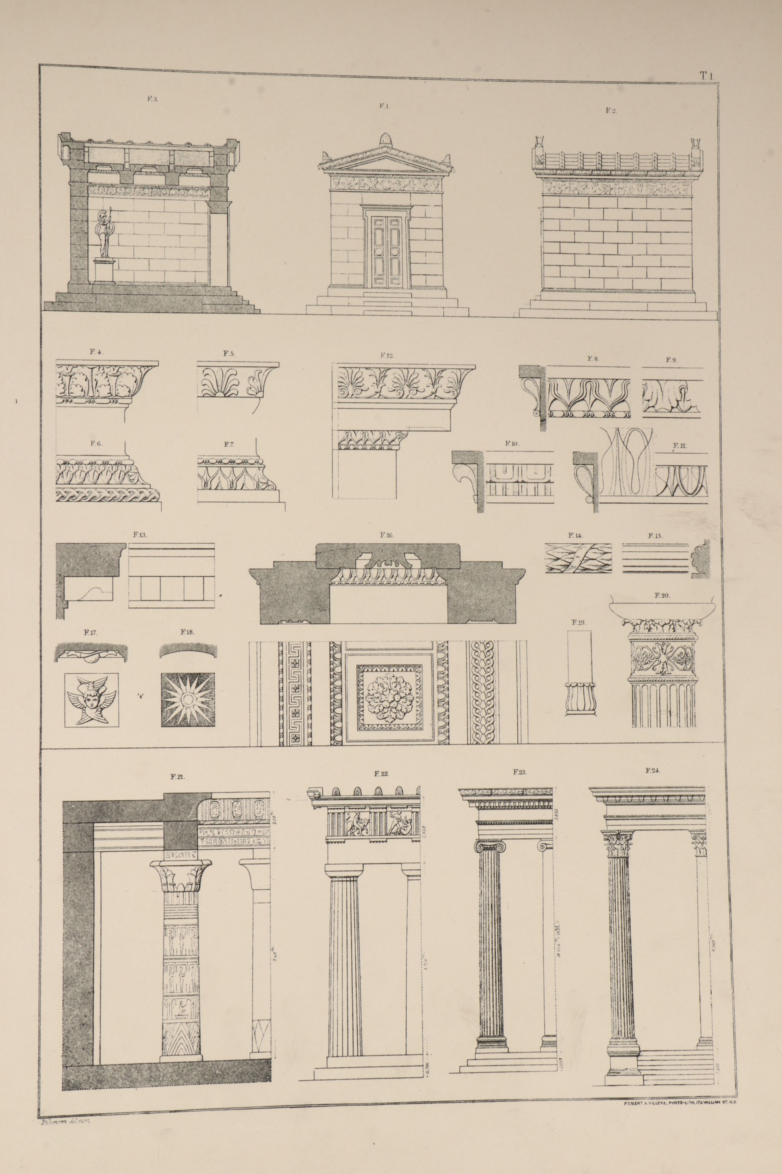 "Classic and Renaissance Architecture" Folio by Joseph Buhlmann, circa 1910
