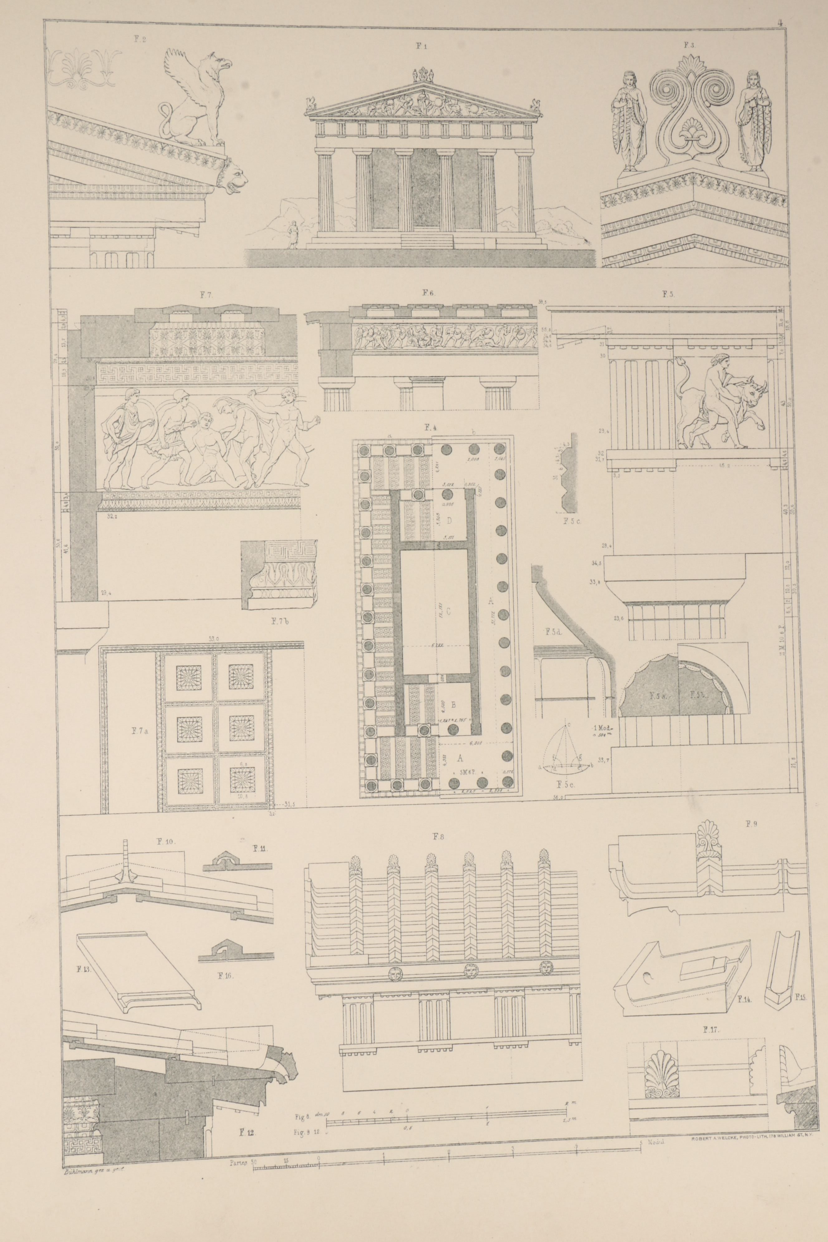 "Classic and Renaissance Architecture" Folio by Joseph Buhlmann, circa 1910