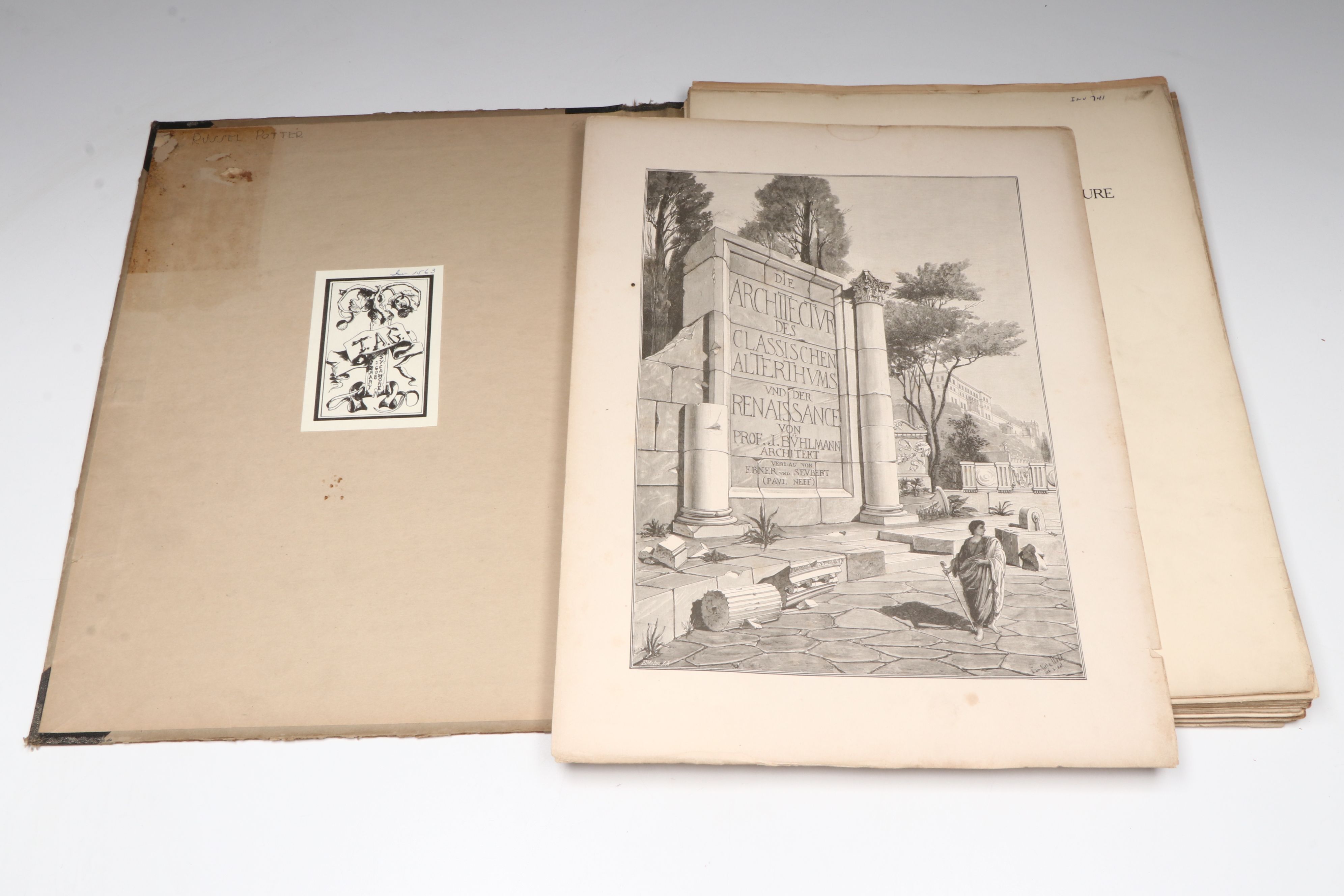 "Classic and Renaissance Architecture" Folio by Joseph Buhlmann, circa 1910