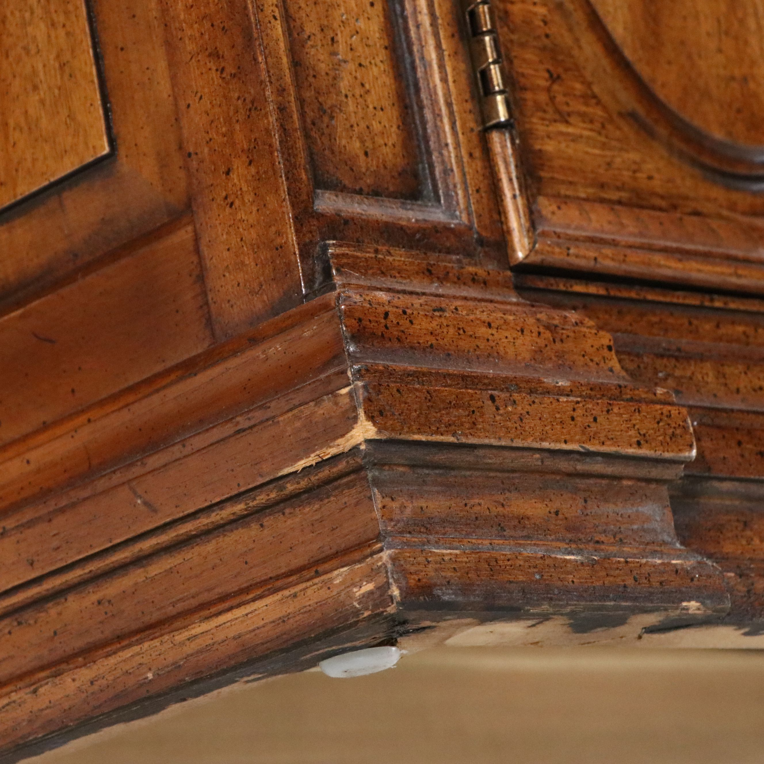 Hickory French Provincial Style Walnut Finish Sideboard