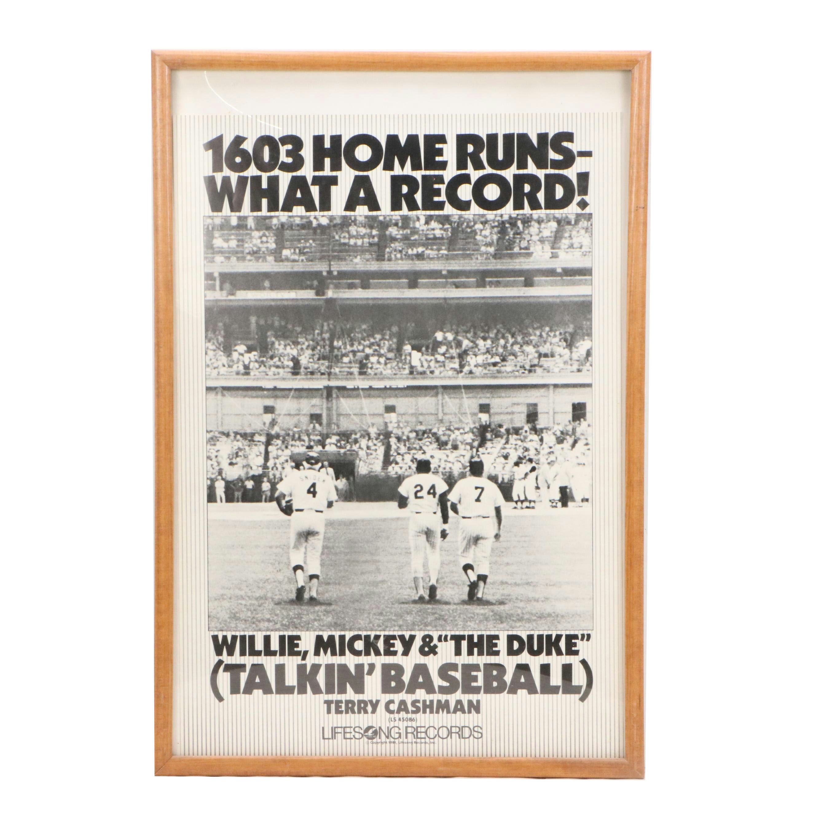 Halftone Poster for Terry Cashman Song, Circa 1981