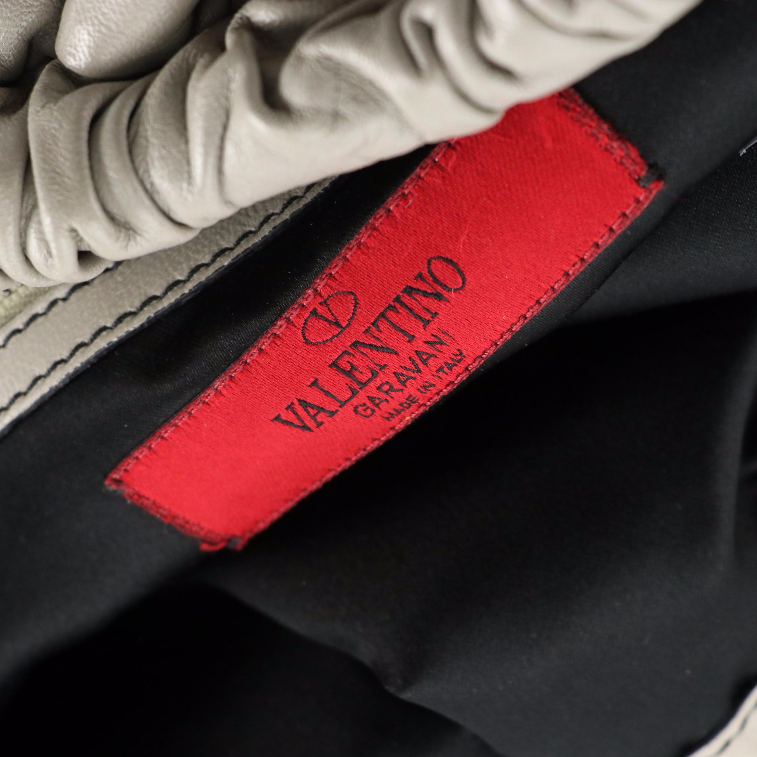 Valentino Garavani Laceland Hobo Bag in Ruffle Tiered Laser-Cut Leather