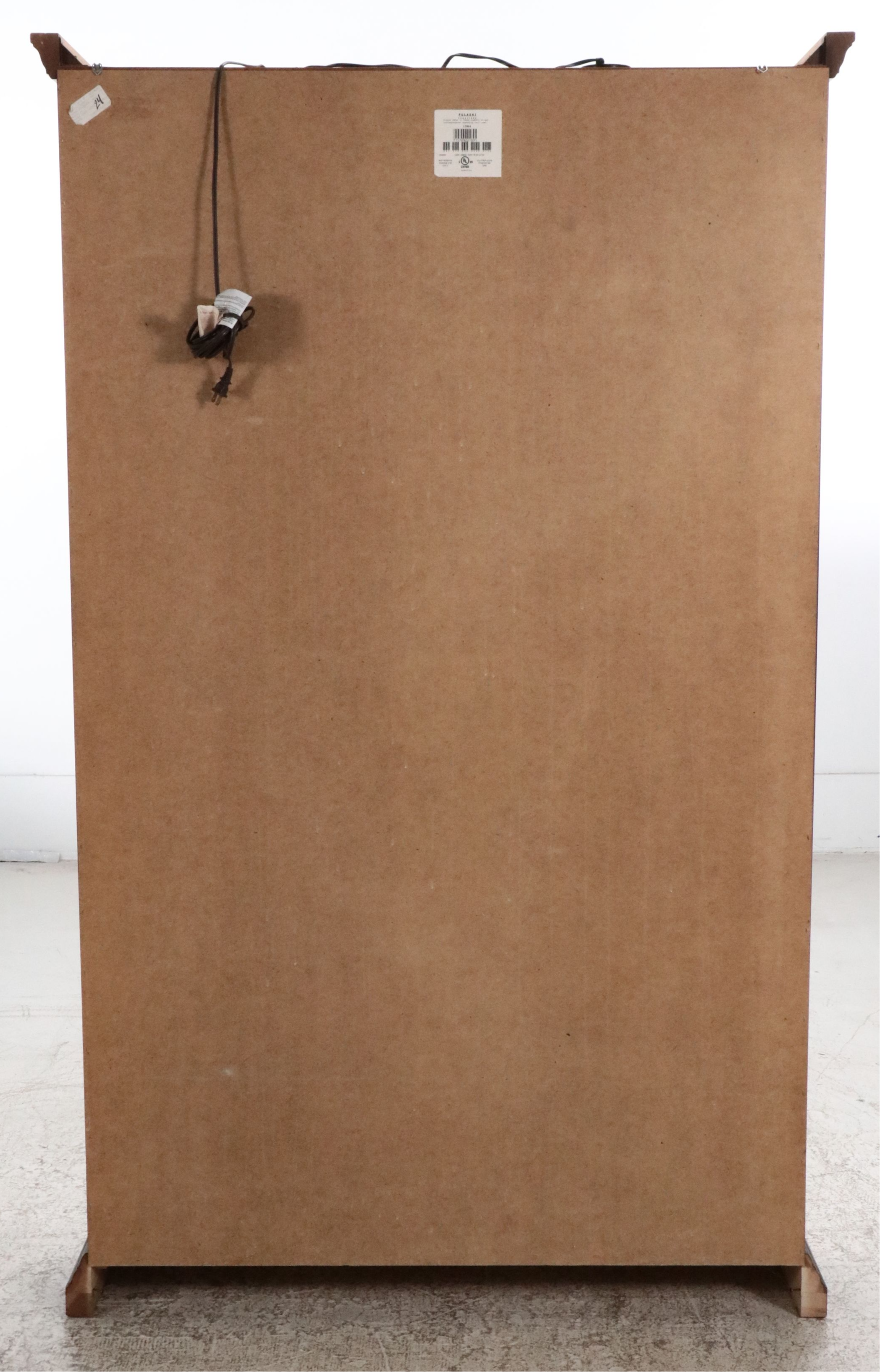 Pulaski Furniture Louis Philippe Style Mahogany Finish Glass Front  Cabinet