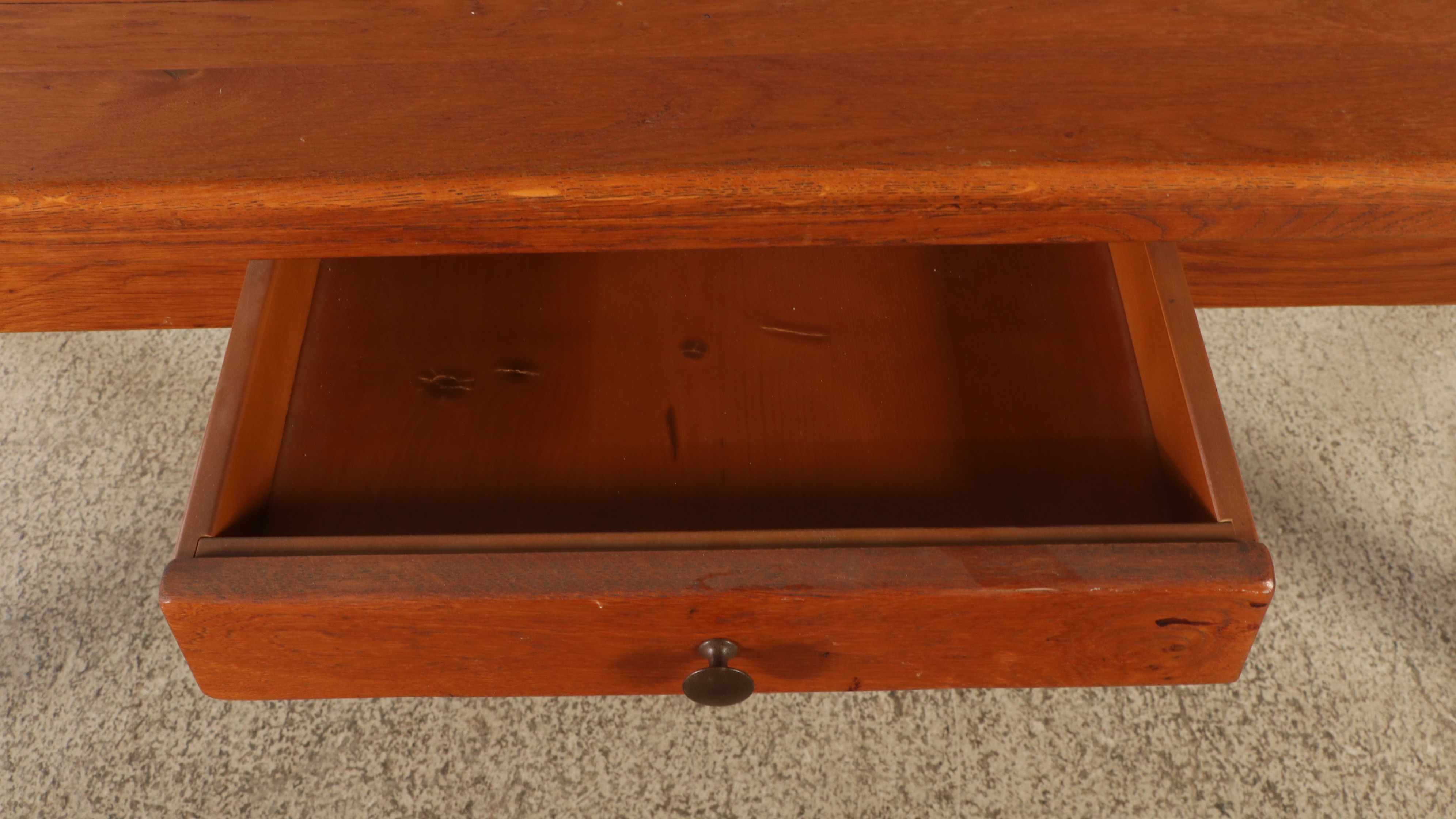 Eleven-Piece French Country Style Dining Set with Extending Harvest Style Table