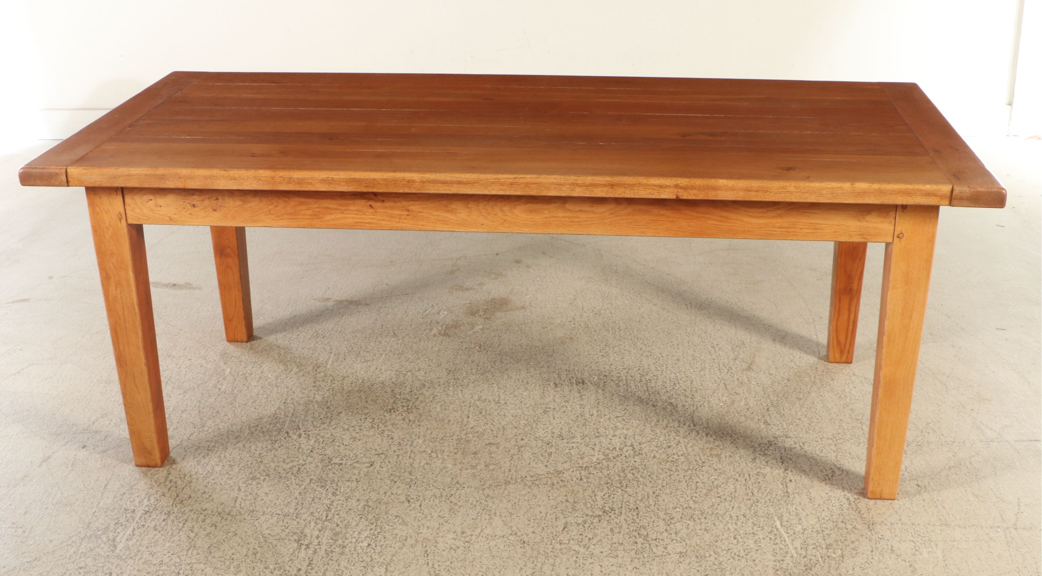 Eleven-Piece French Country Style Dining Set with Extending Harvest Style Table