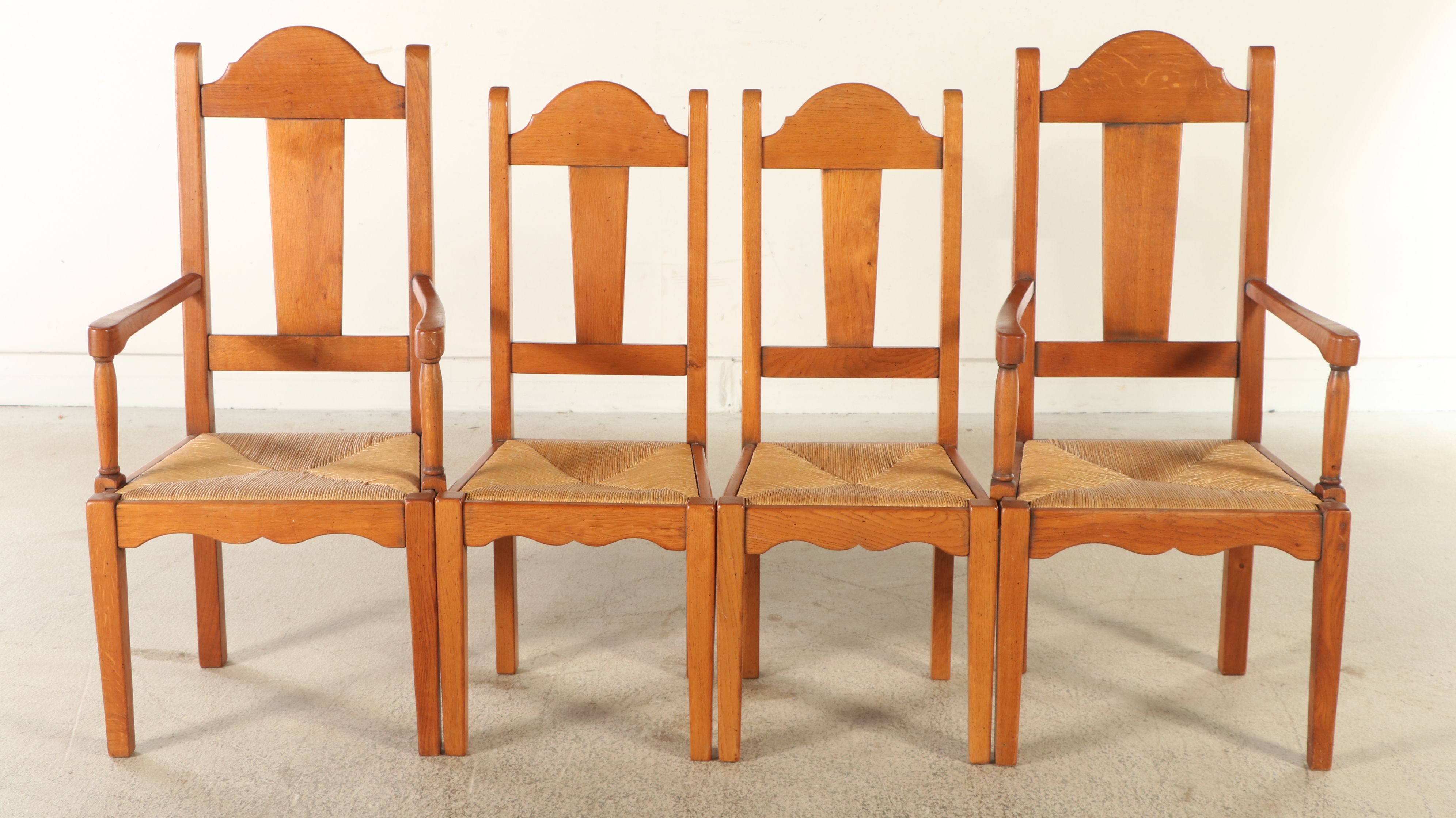 Eleven-Piece French Country Style Dining Set with Extending Harvest Style Table