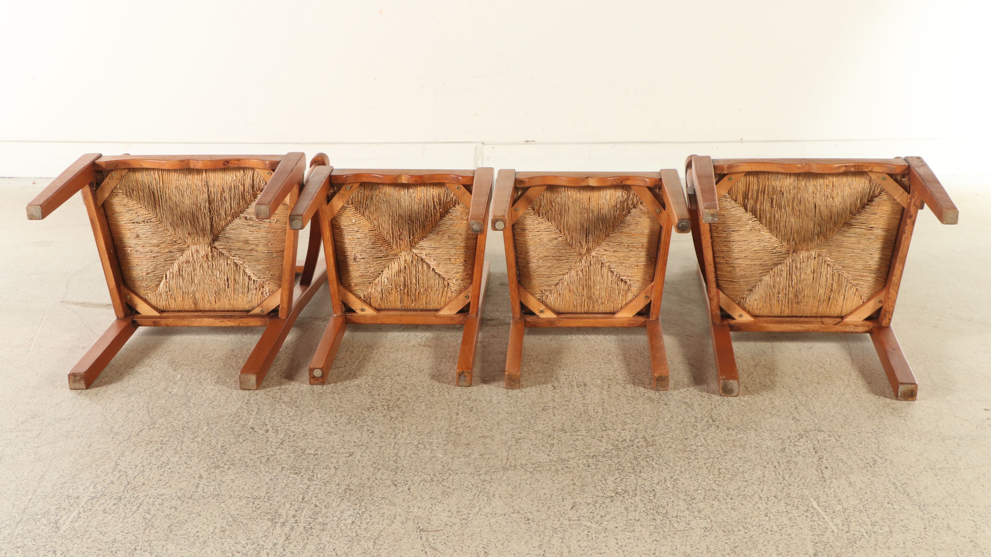 Eleven-Piece French Country Style Dining Set with Extending Harvest Style Table