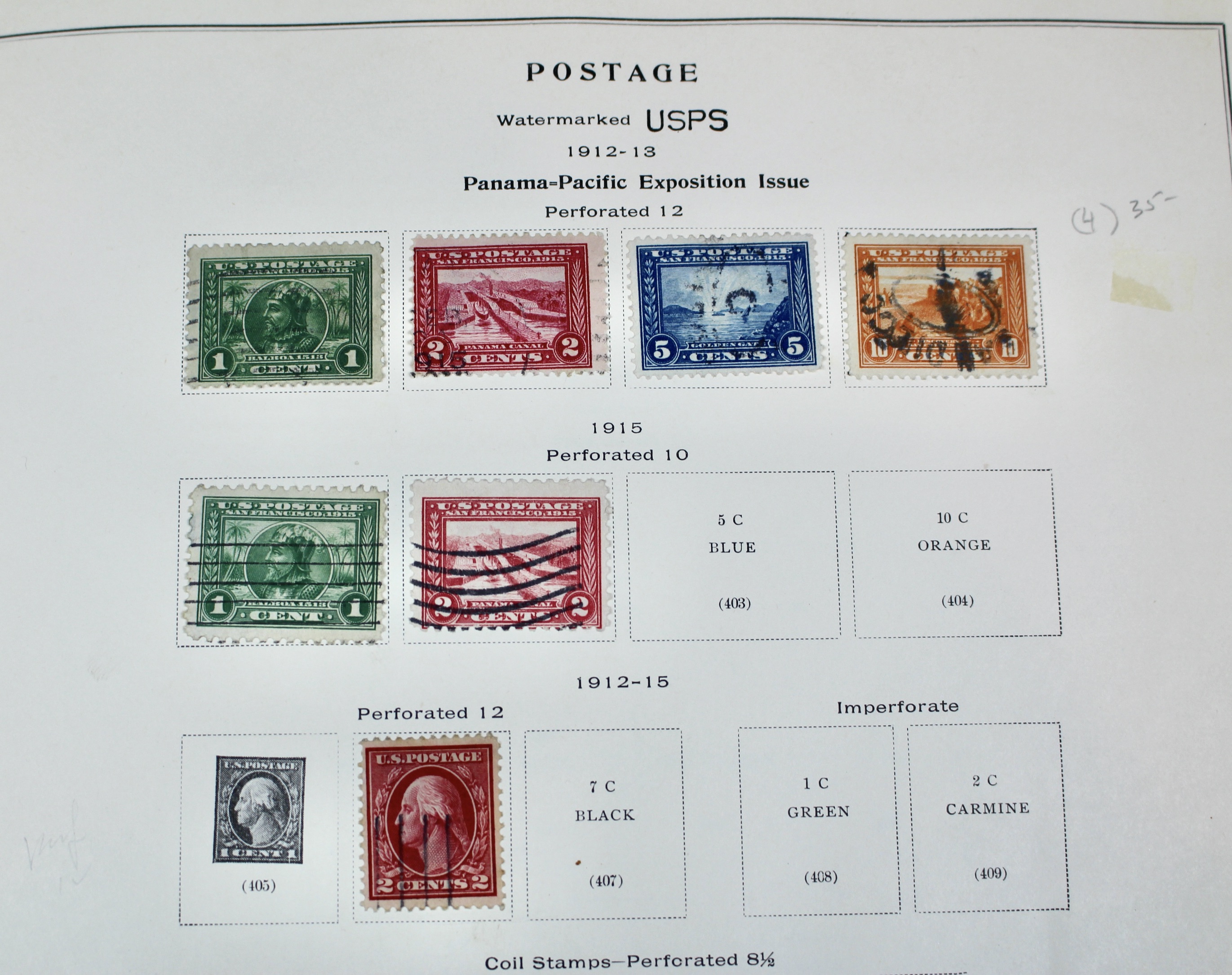 U.S. Postage Stamp Collection, 1861 to 1964, Mint and Used