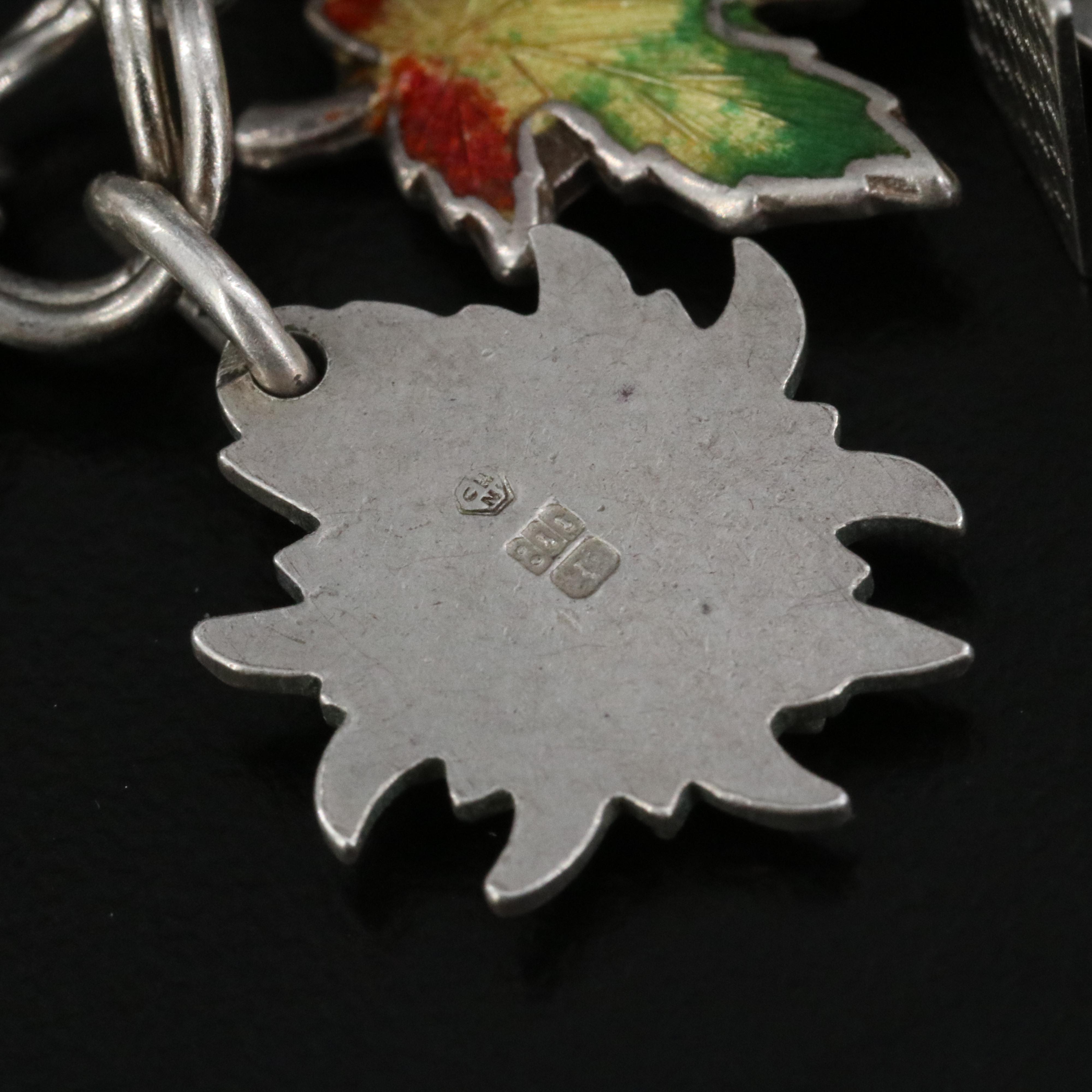 Vintage Sterling Charm Bracelet Including Articulated