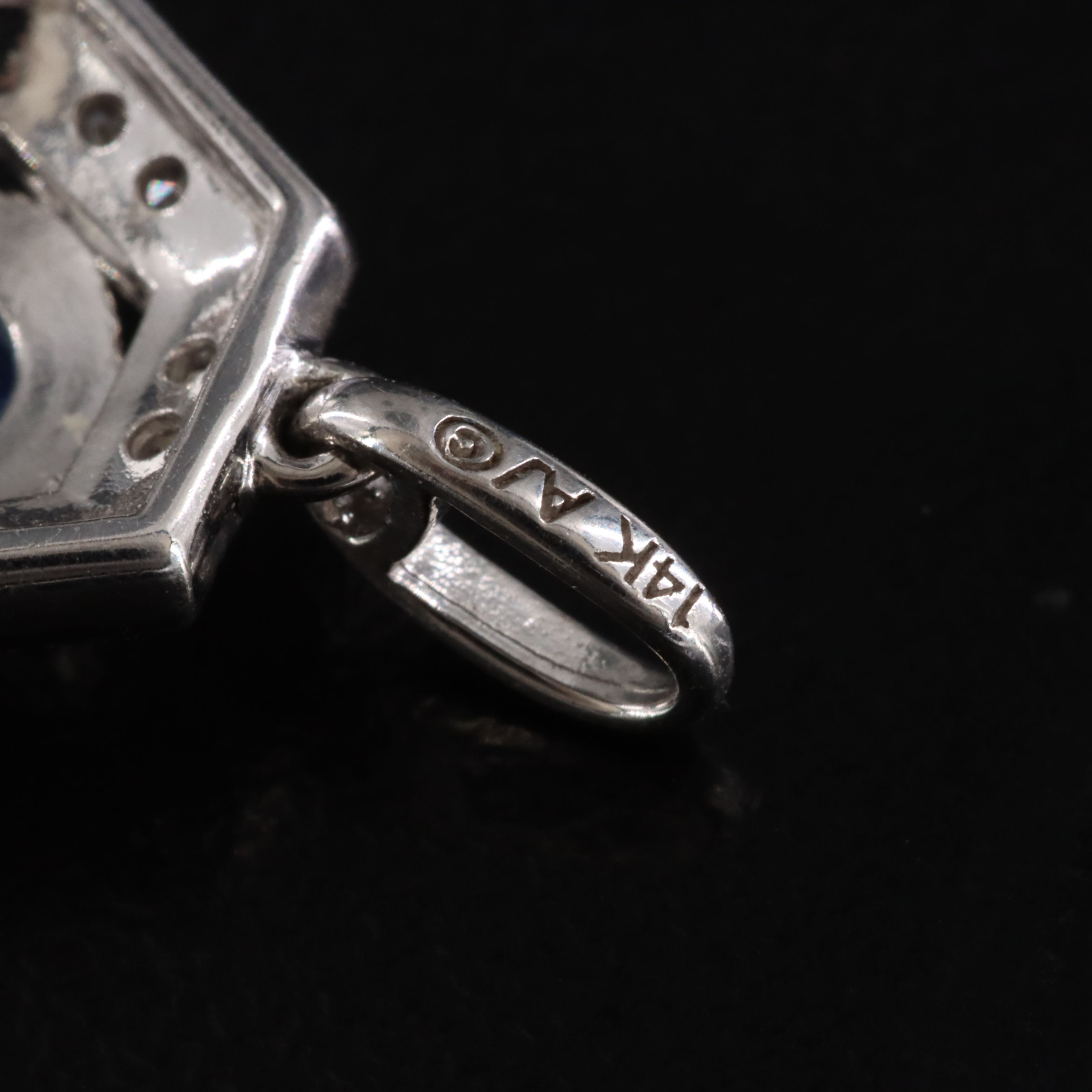 14K Sapphire and Diamond Pendant