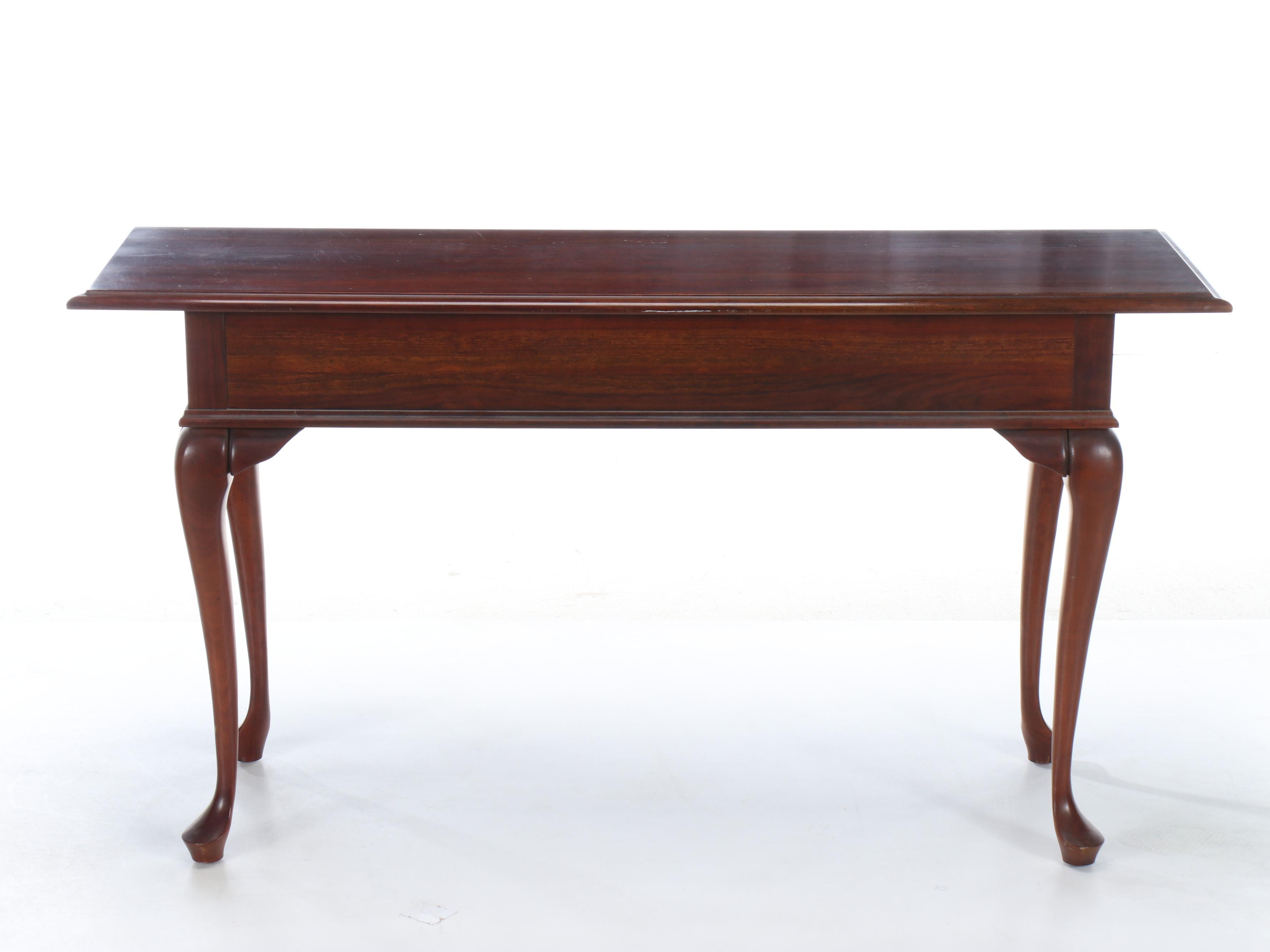 Queen Anne Style Console Table, Late 20th Century