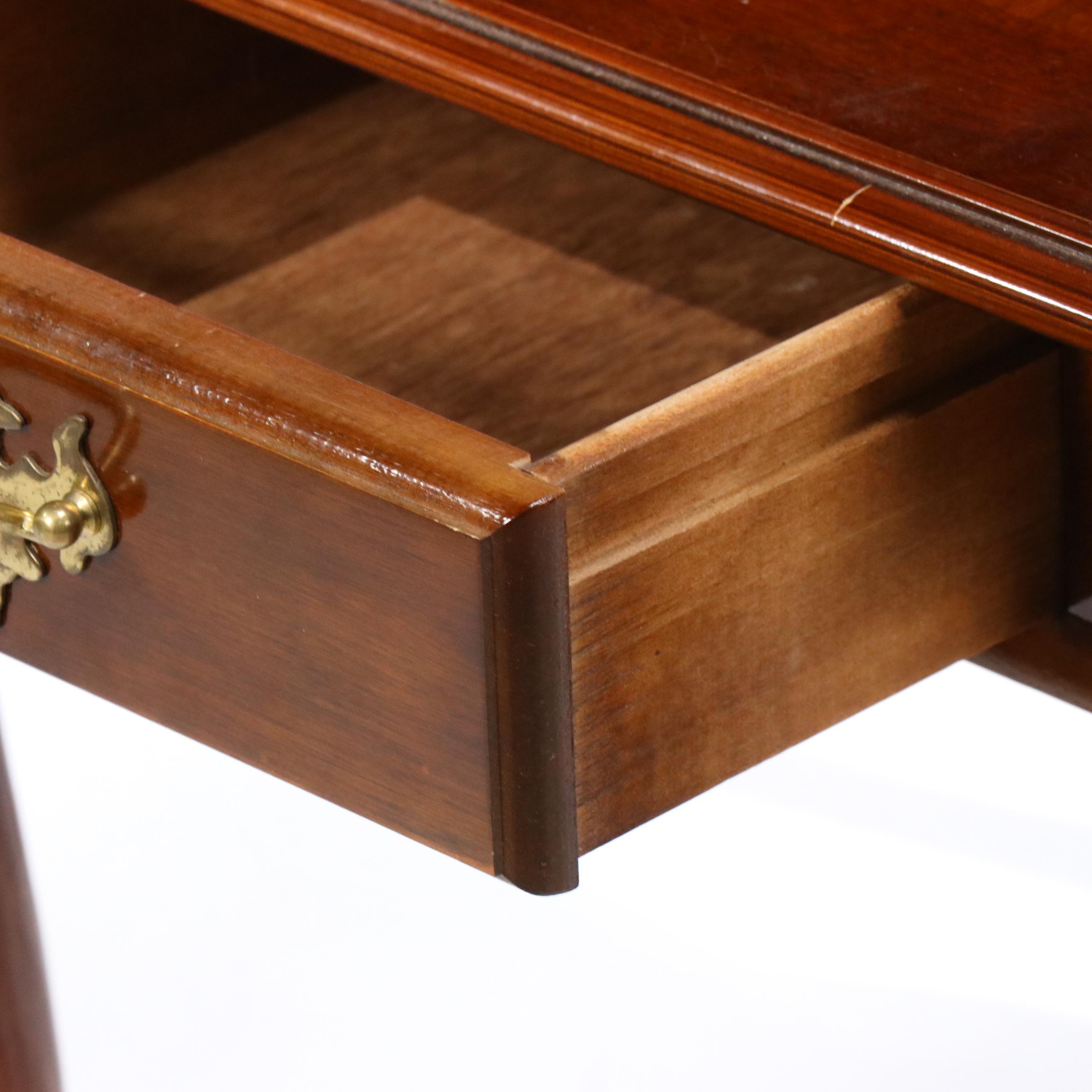 Two Queen Anne Style Mahogany End Tables