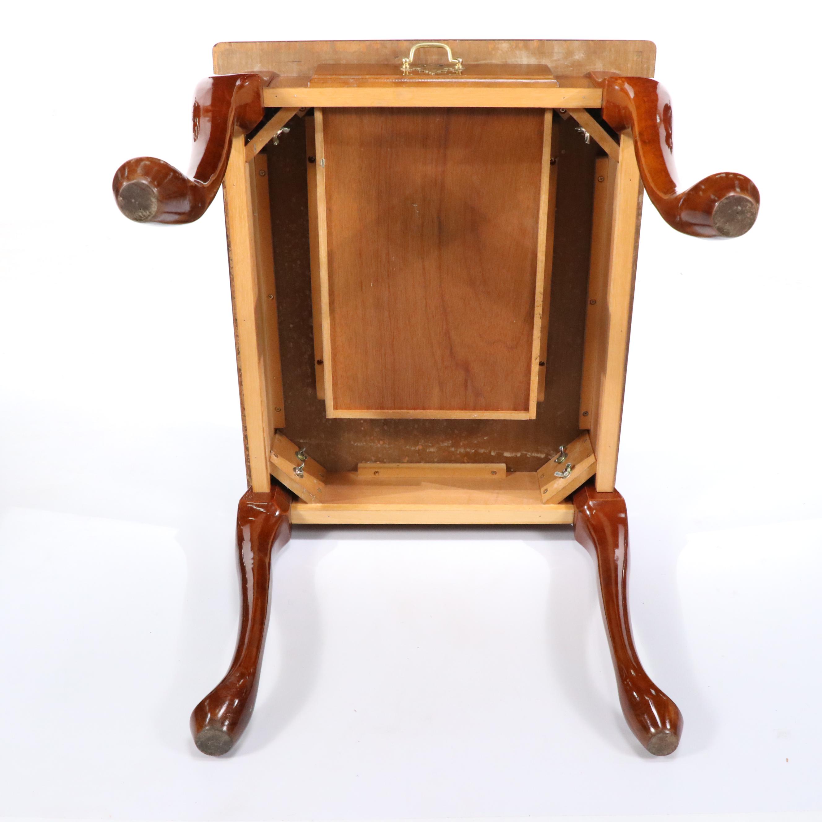 Two Queen Anne Style Mahogany End Tables