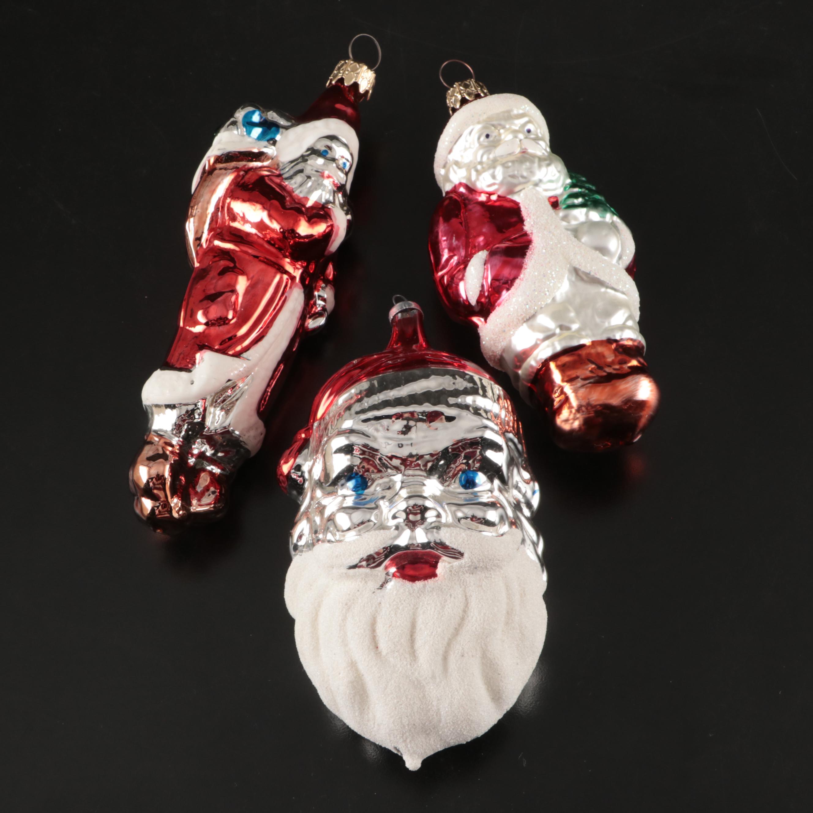 Bronner's Christmas Wonderland Blown Glass Ornaments, Late 20th Century