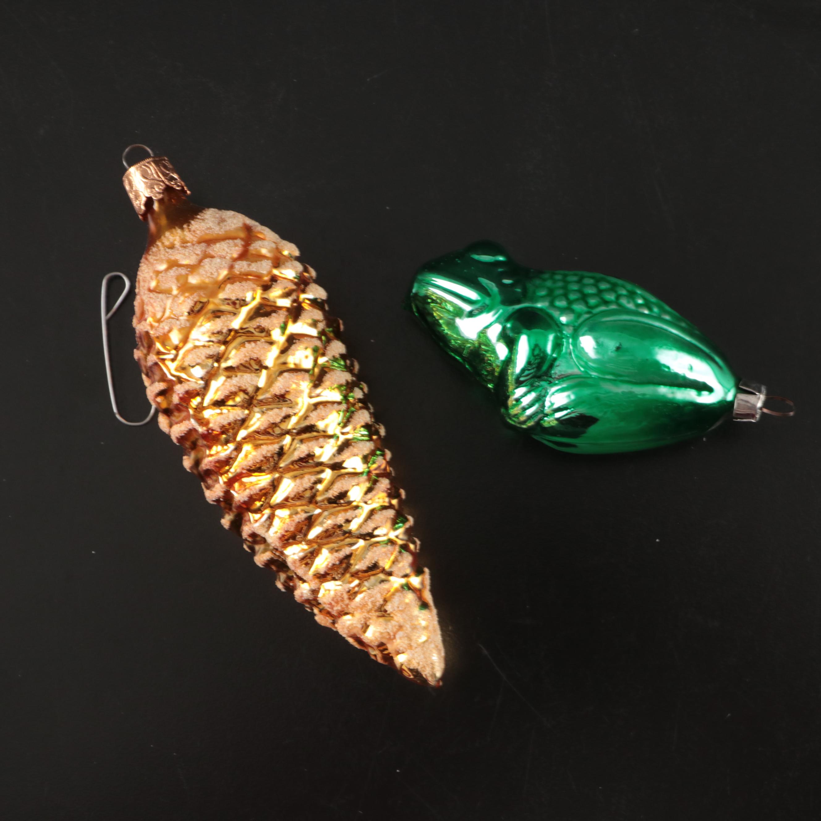 Bronner's Christmas Wonderland Blown Glass Ornaments, Late 20th Century