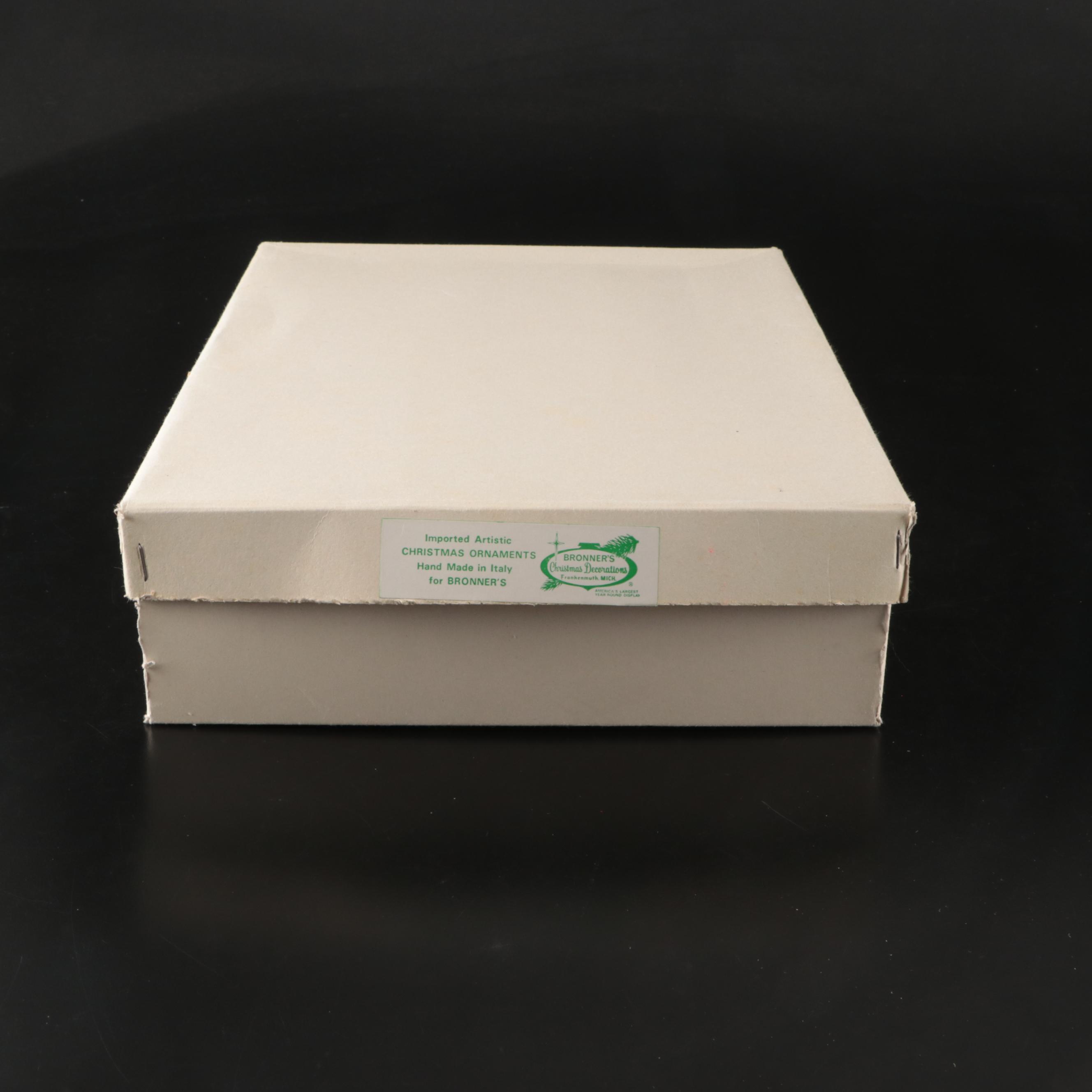 Bronner's Christmas Wonderland Blown Glass Ornaments, Late 20th Century