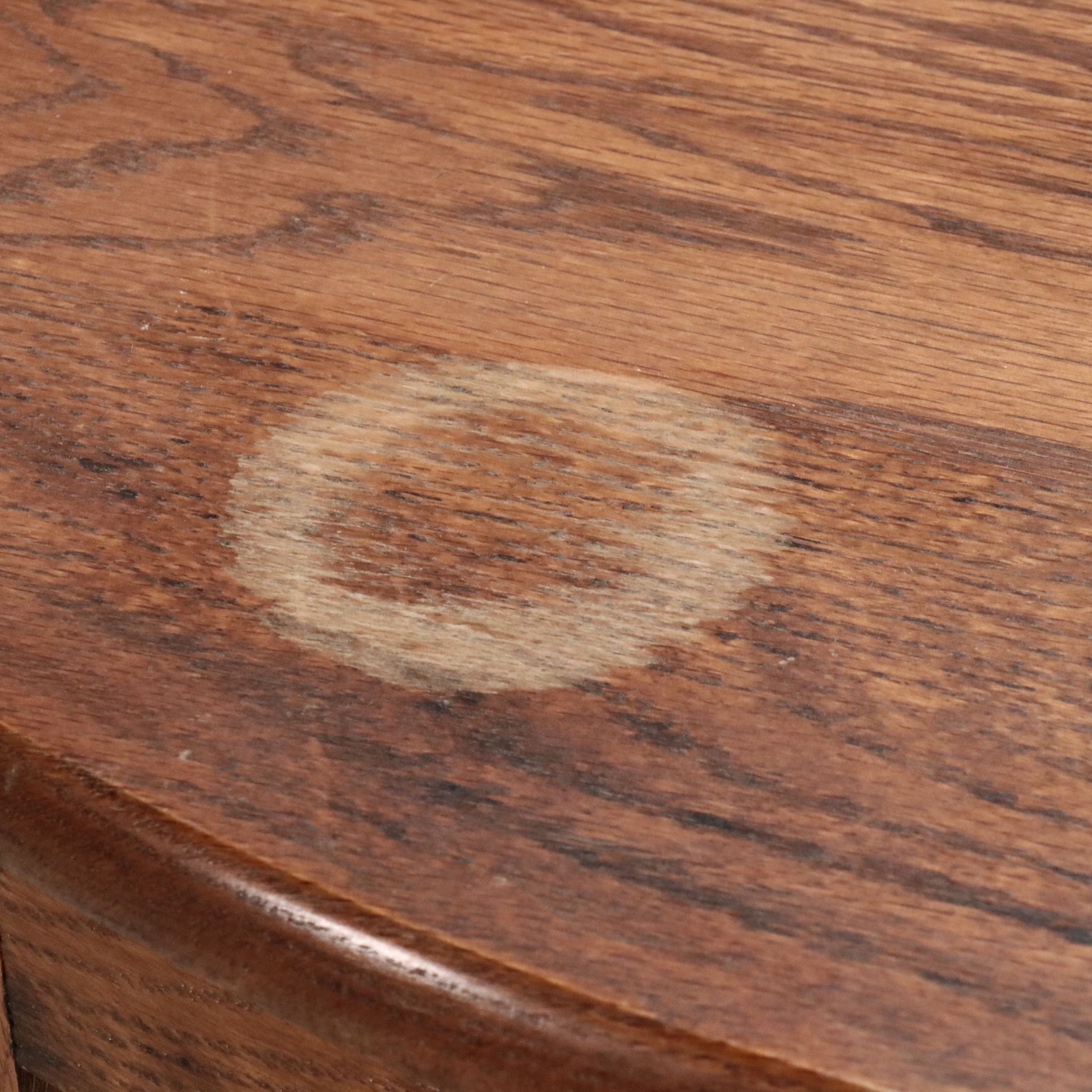 Late Victorian Oak Bowfront China Cabinet, Early 20th Century