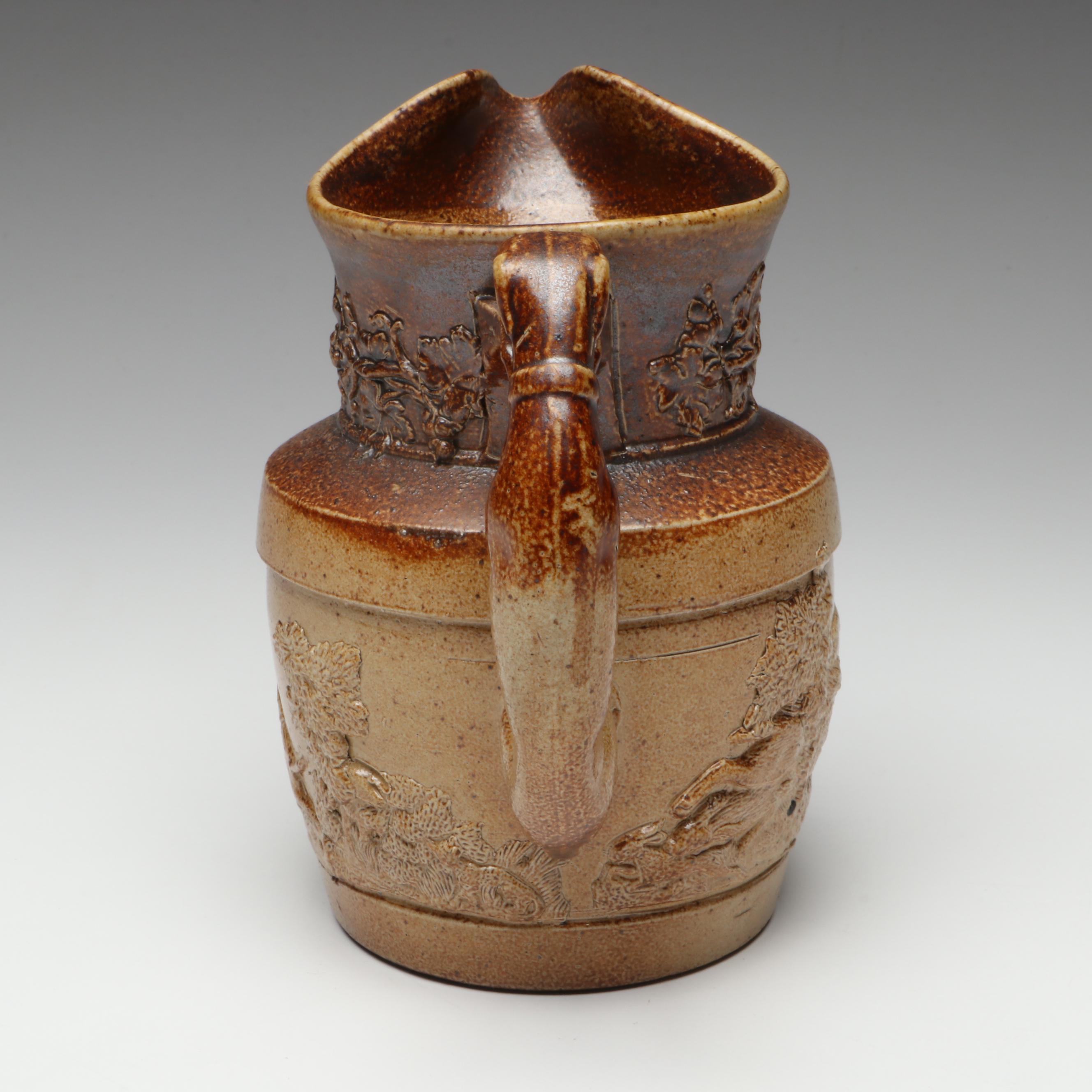 Salt Glazed Stoneware Pitcher