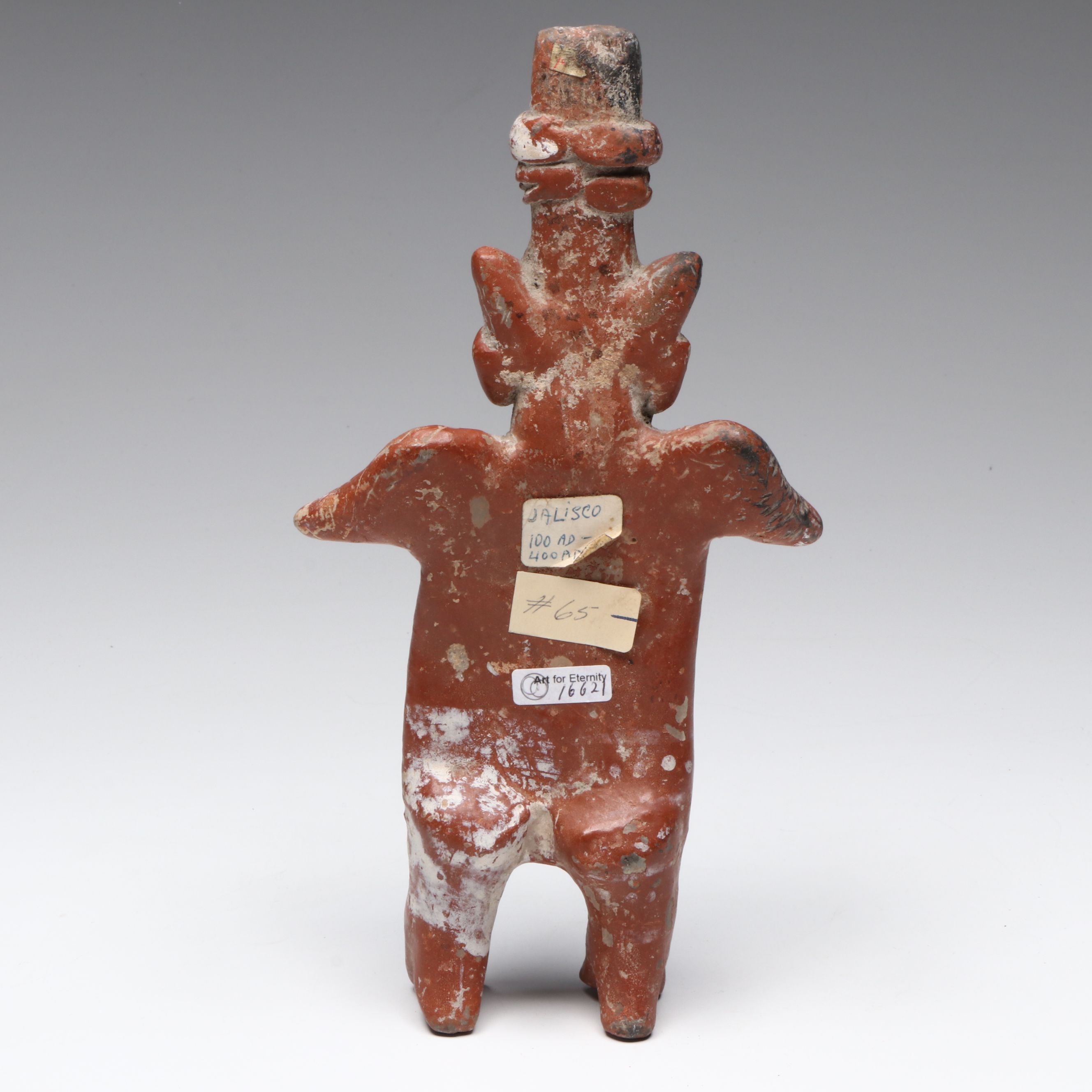 Pre-Columbian Jalisco Sheepface Pottery Female, Circa 200 BCE–300 CE