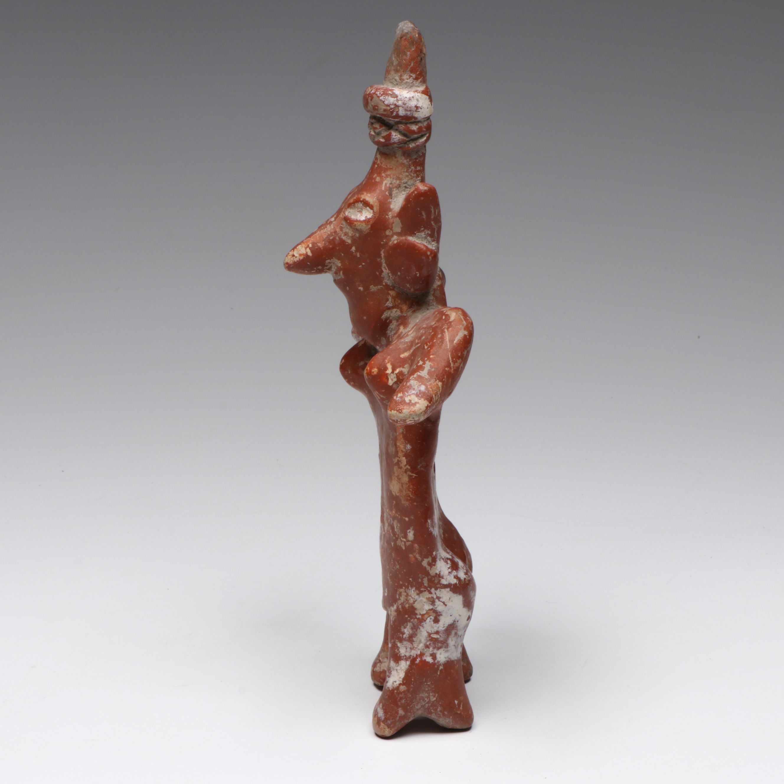 Pre-Columbian Jalisco Sheepface Pottery Female, Circa 200 BCE–300 CE