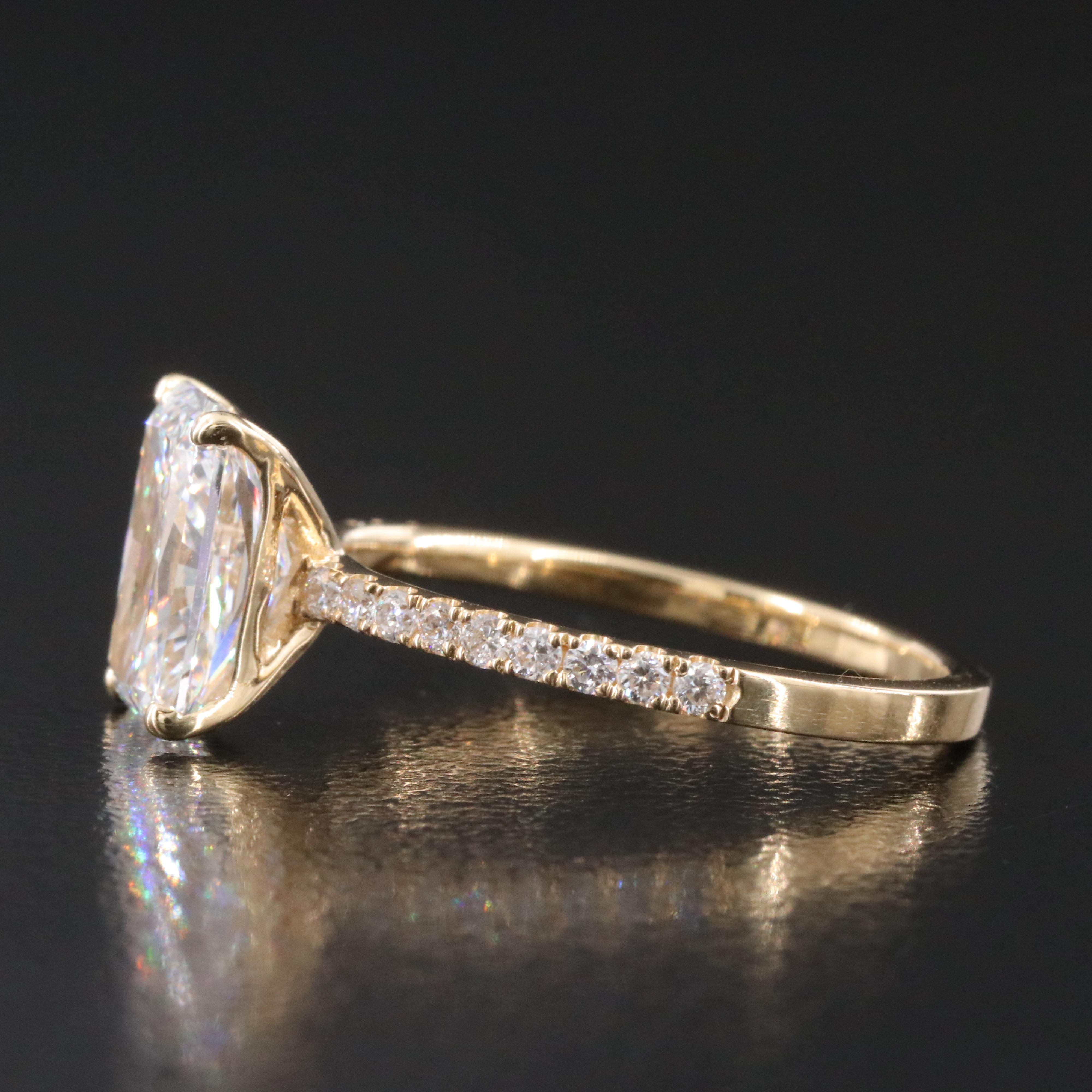 18K 2.23 CTW Lab Grown Diamond Ring with IGI Report