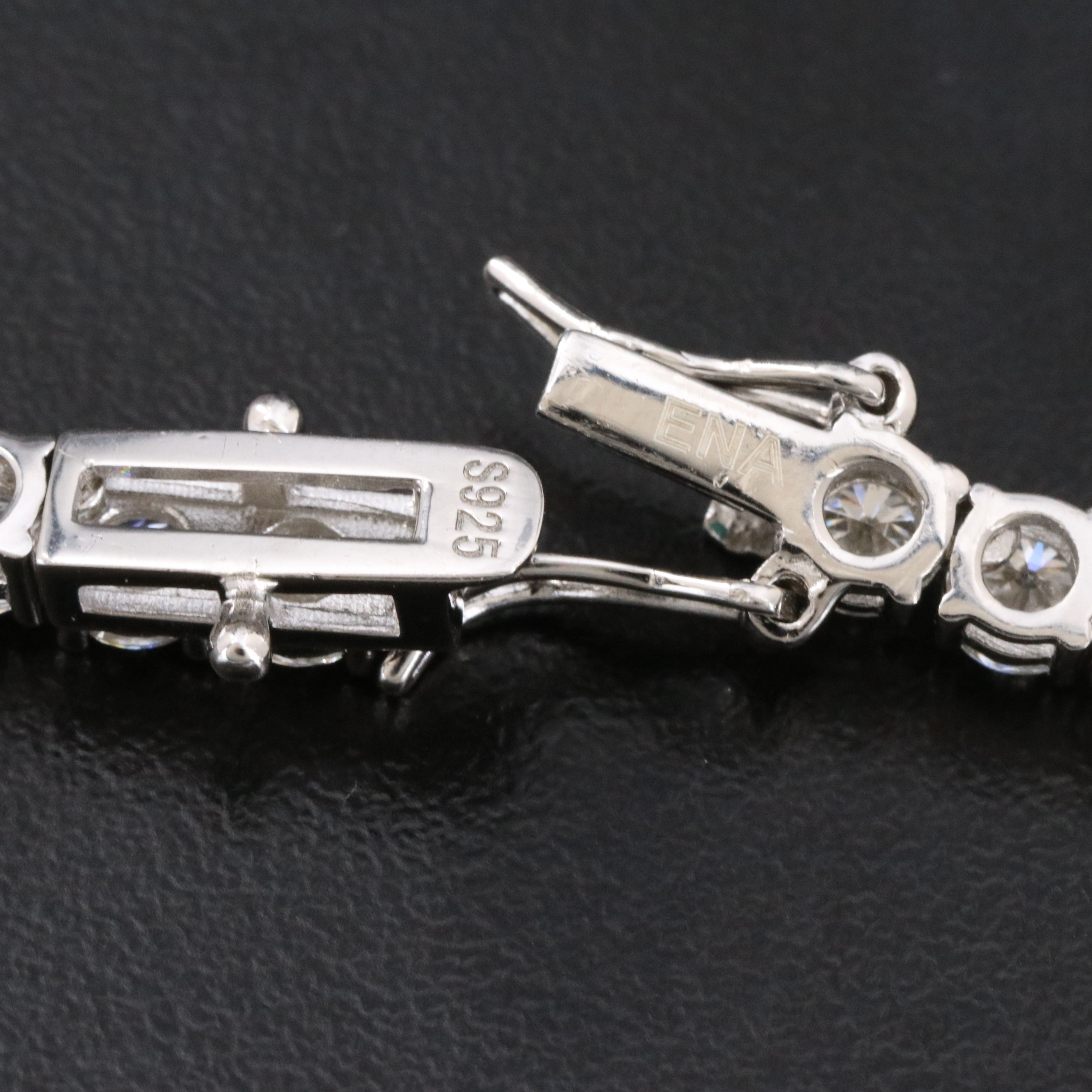 Sterling Moissanite Rivière Necklace