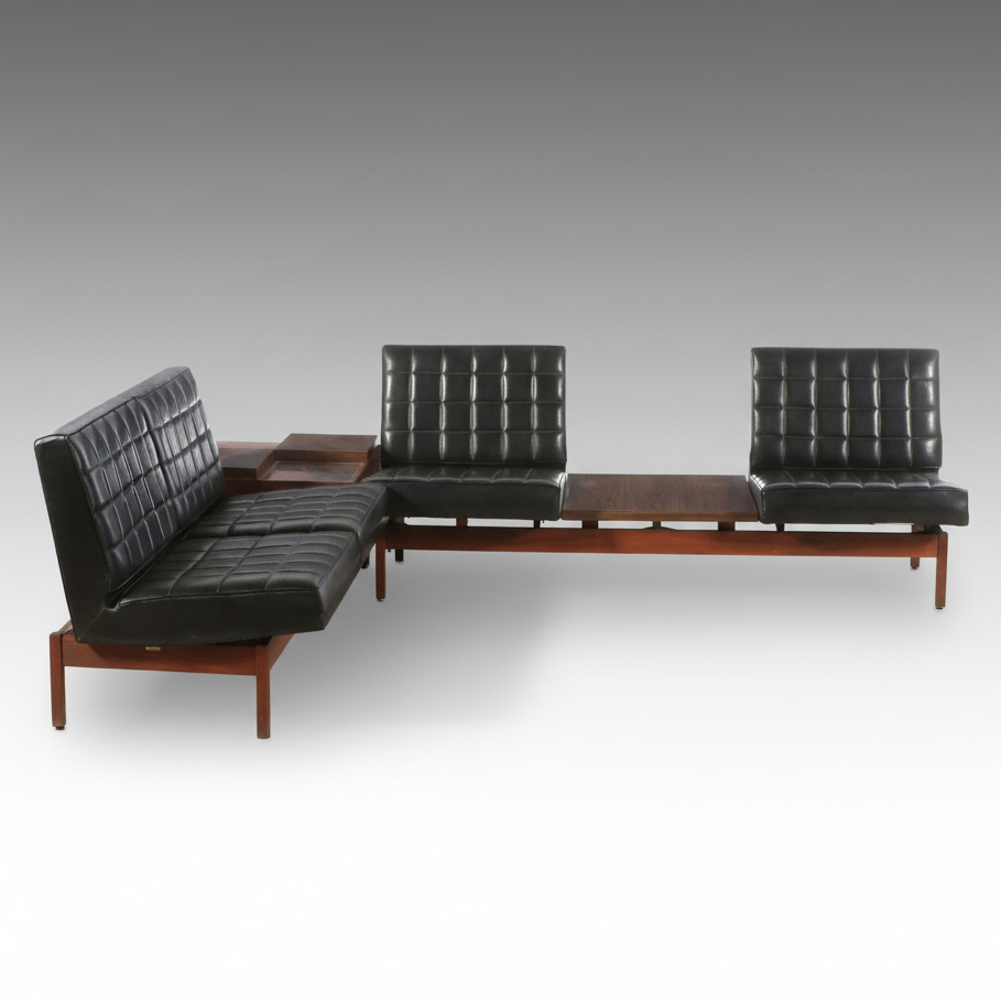 The Taylor Chair Co. Mid Century Modern Walnut Sectional