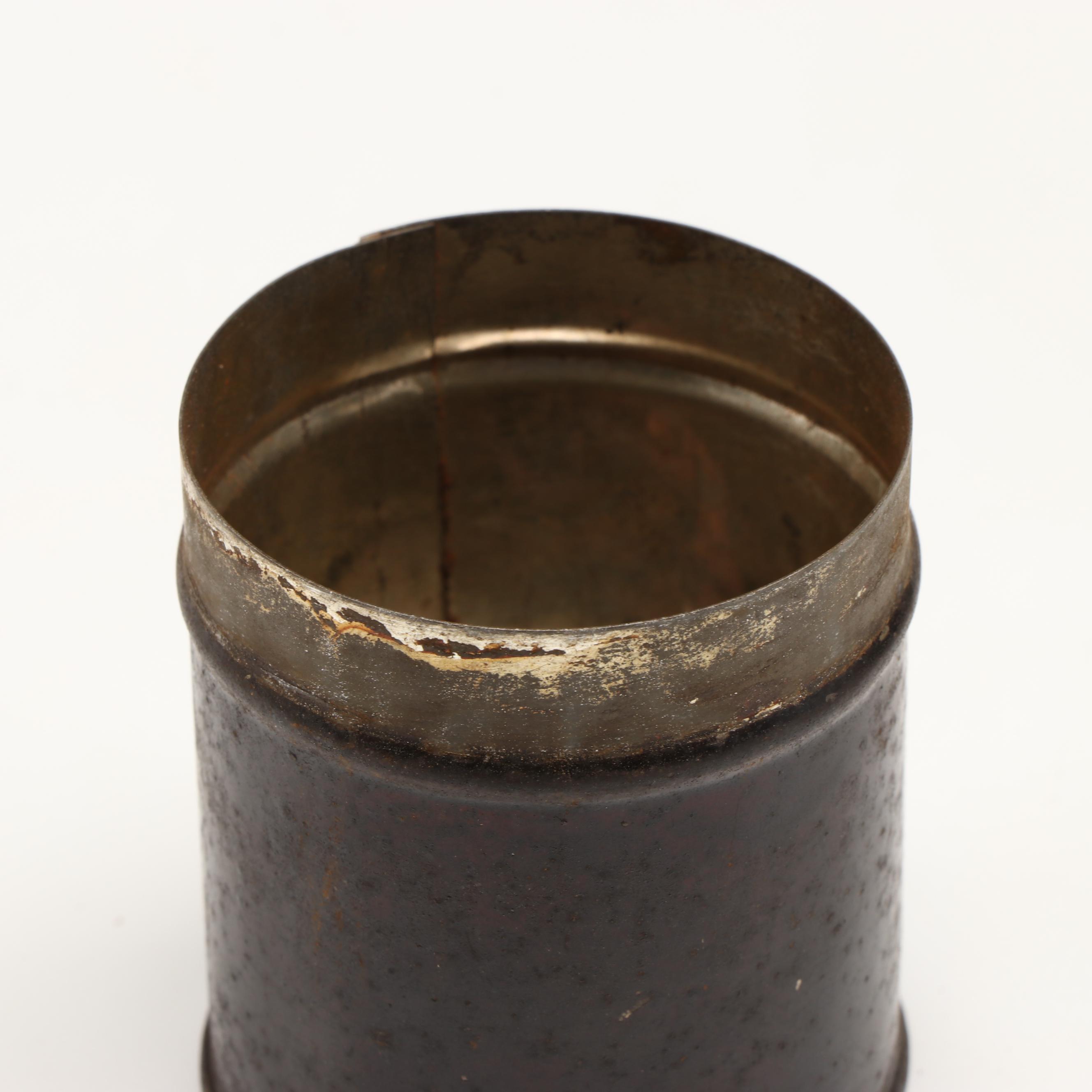 Polychrome Metal Divided Spice Drawer with Circular Metal Tea Box