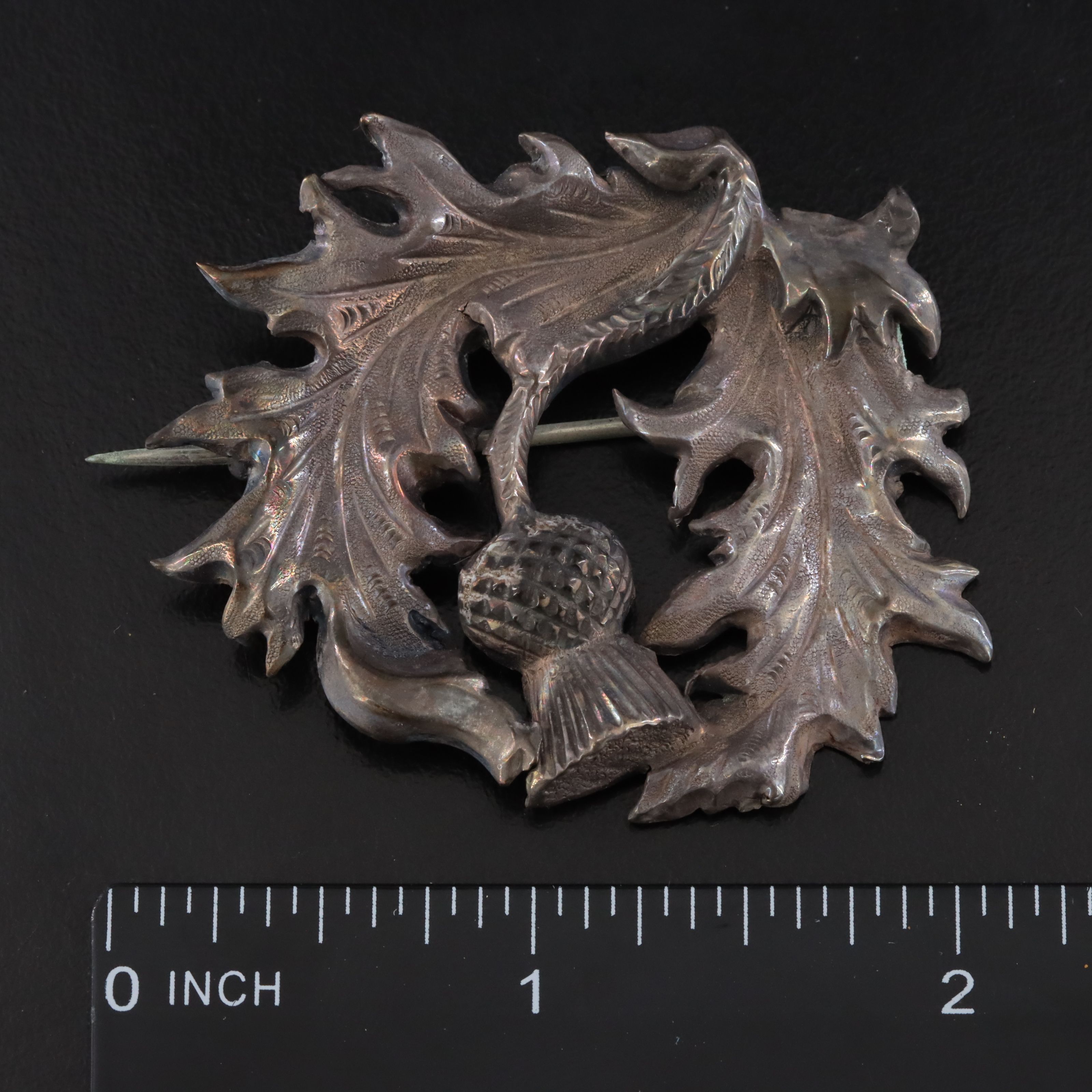 Sterling Jewelry Collection Including Victorian Scottish Thistle Brooch