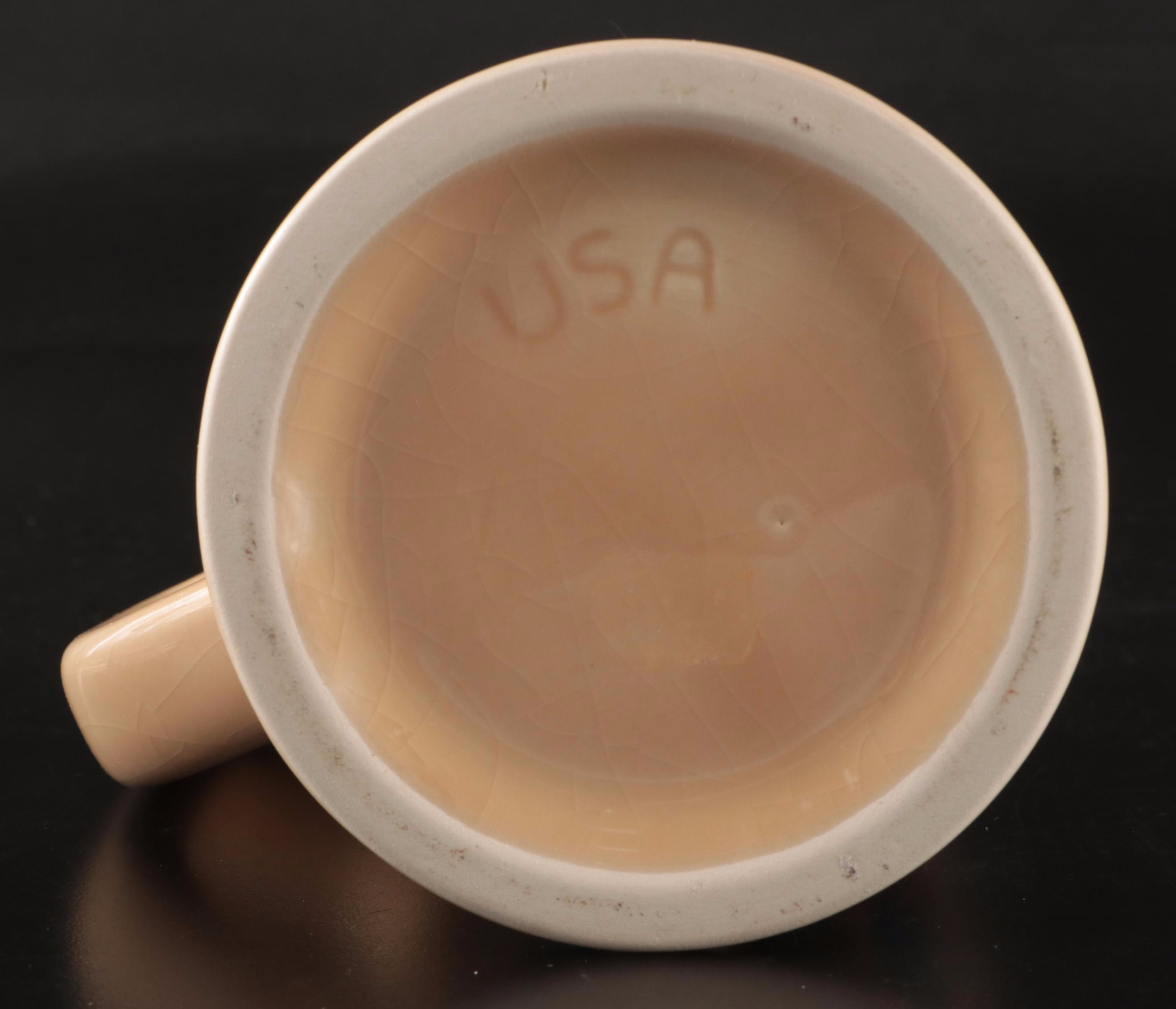 Embossed  Ceramic  Smokey the Bear Stein and Glass Tumblers