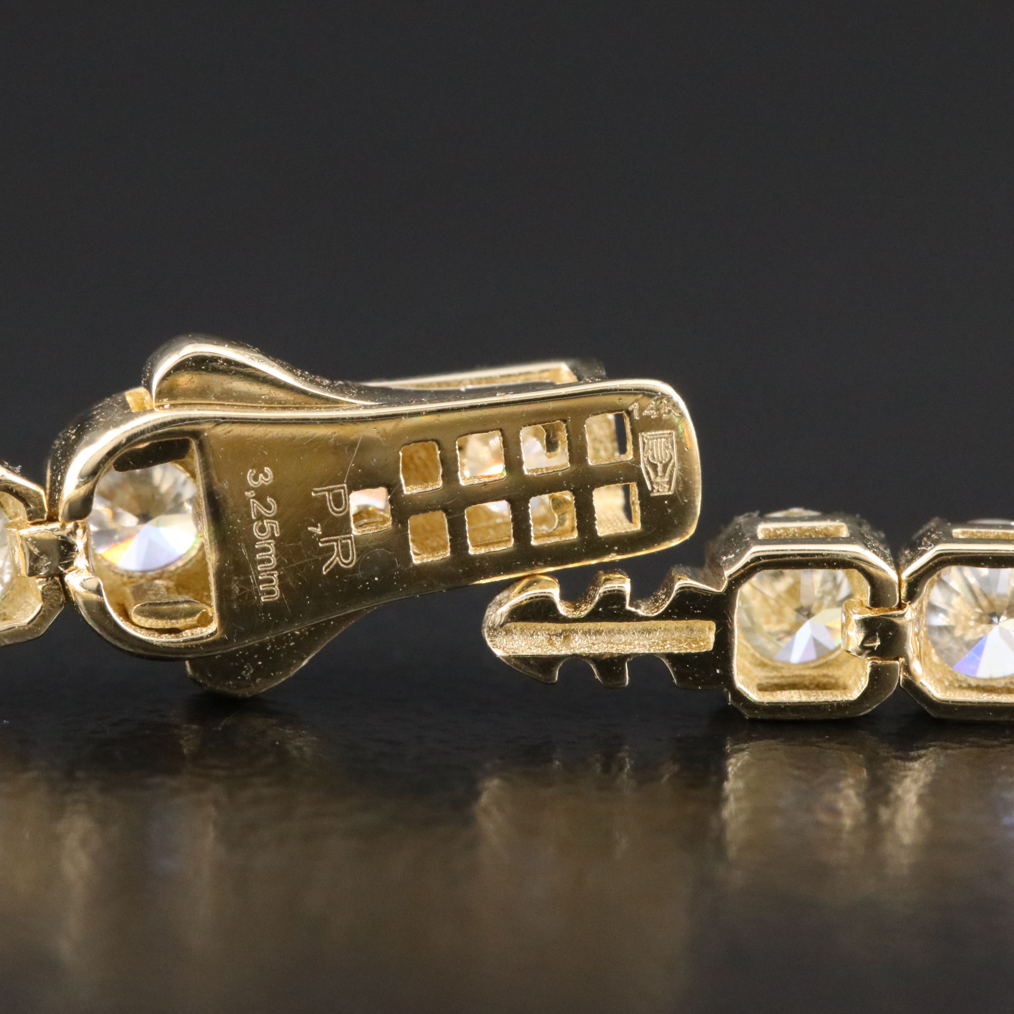 14K 6.90 CTW Fancy Diamond Line Bracelet with IGI Jewelry Report