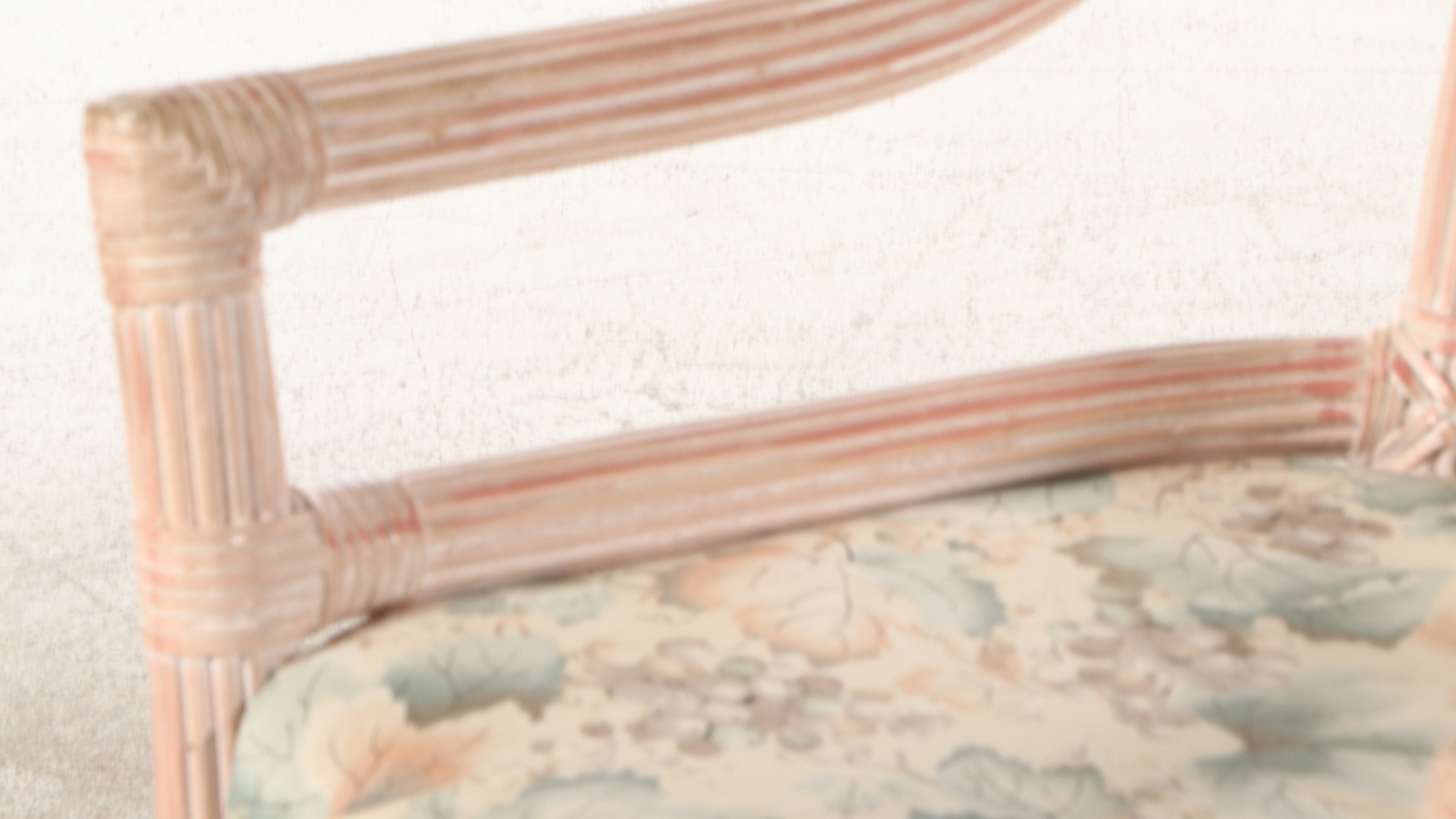 Set of Five Palm Beach Regency Style Faux Reed Dining Chairs