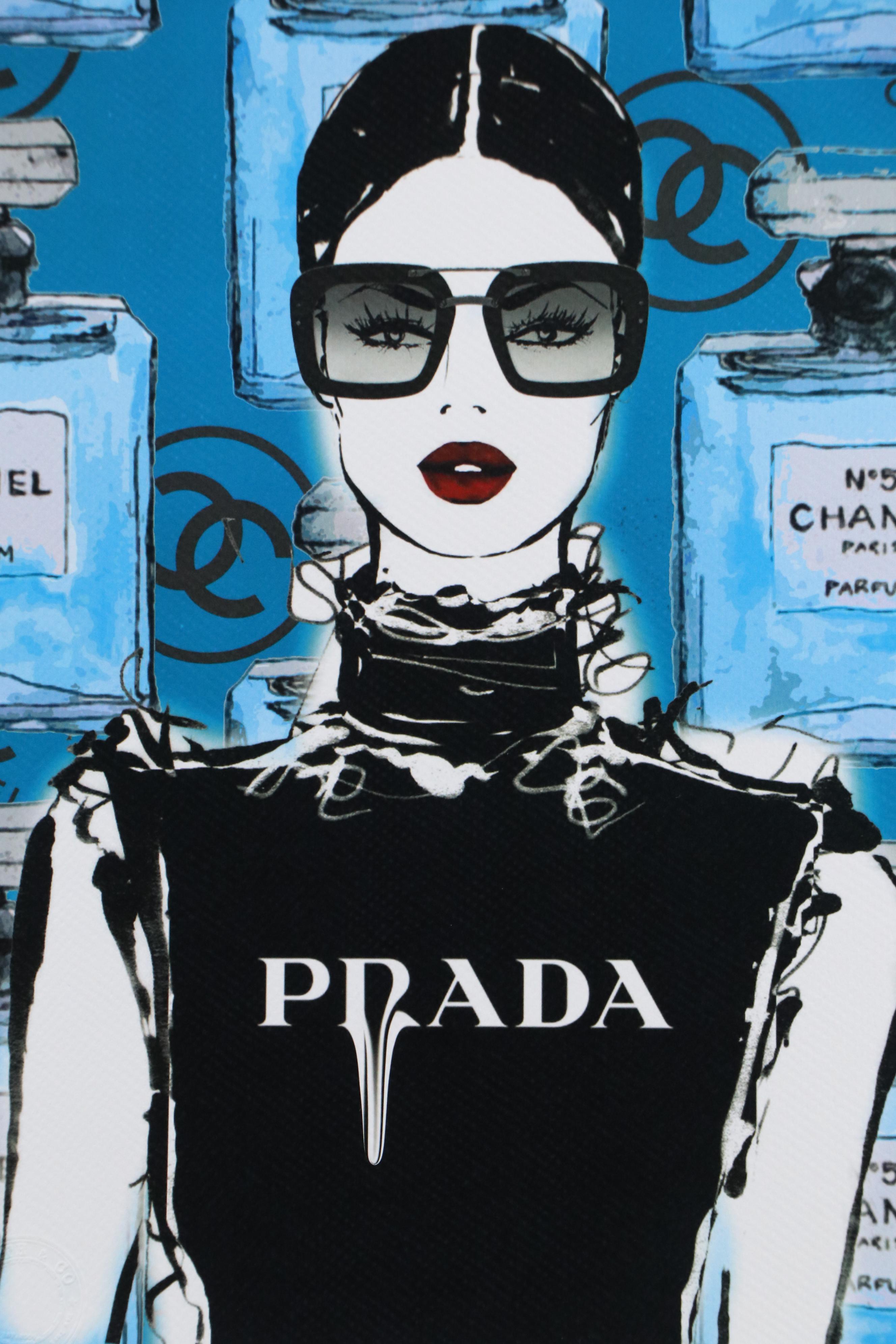 Death NYC Pop Art Digital Graphic Print Homage Chanel No.5 x Prada