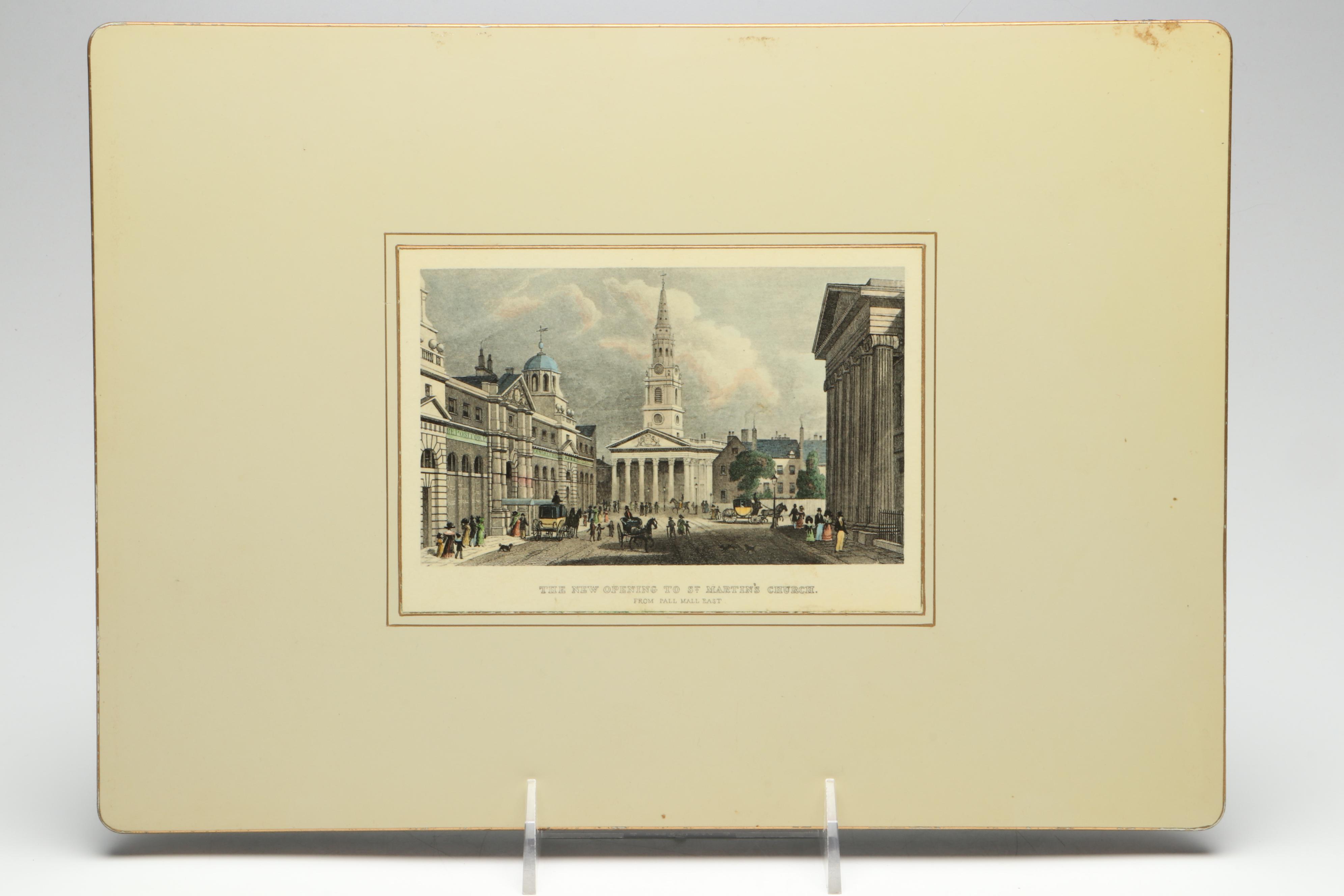 Lady Clare London Scenes Placemats with Royal Doulton Porcelain Plate