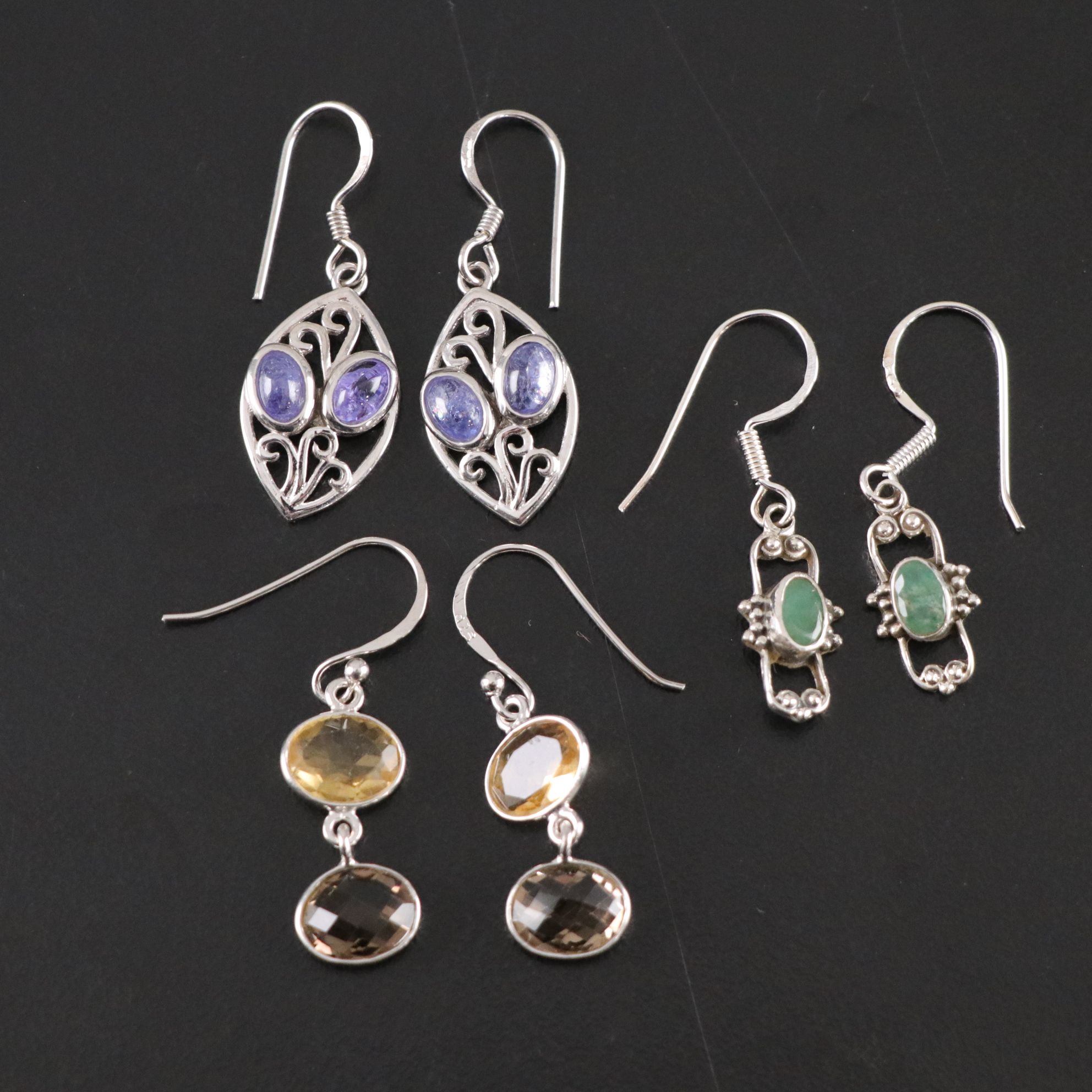 14 Assorted Sterling Silver Rings, Necklaces and Earrings