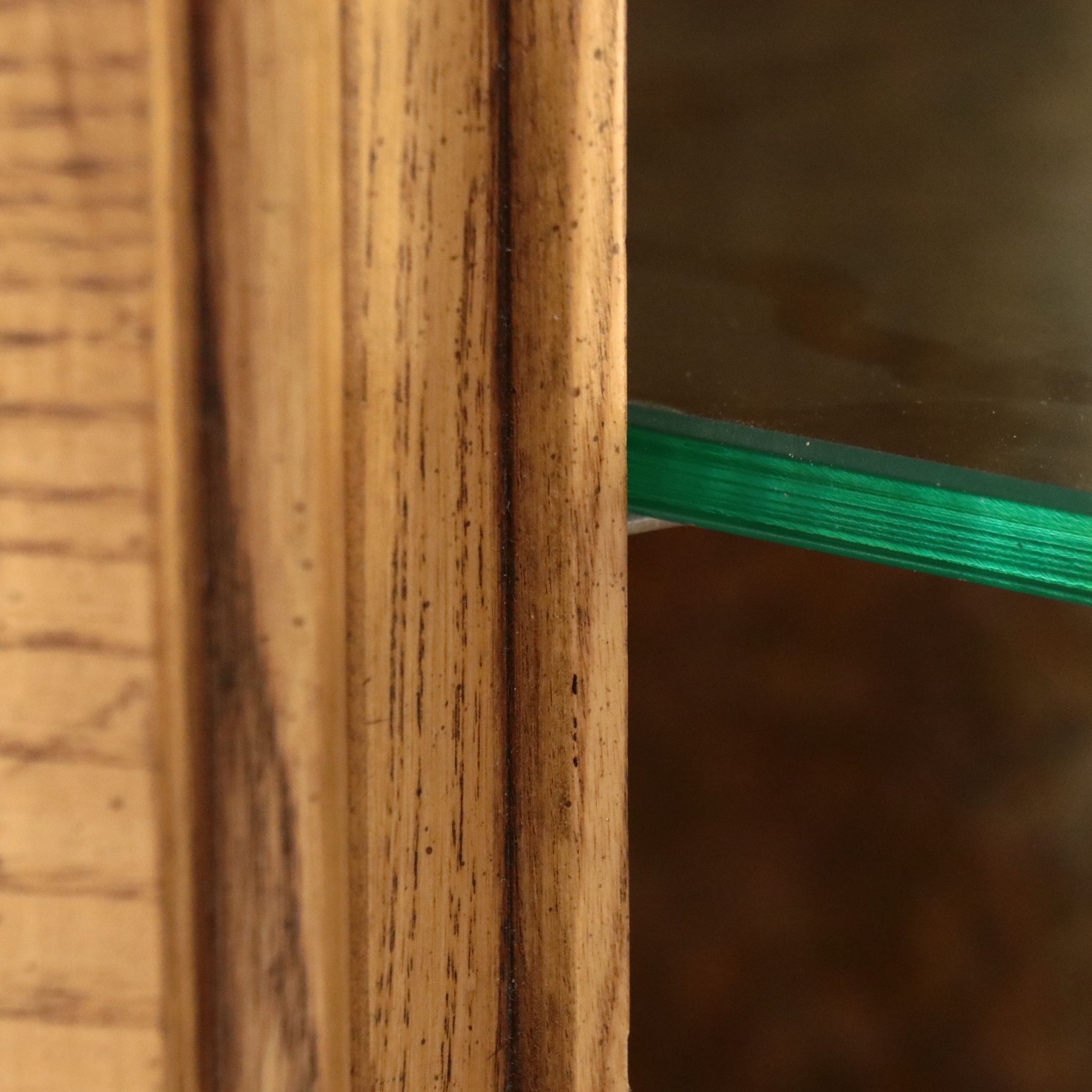 Mediterranean Style Pecan Display Cabinet, Mid-20th Century