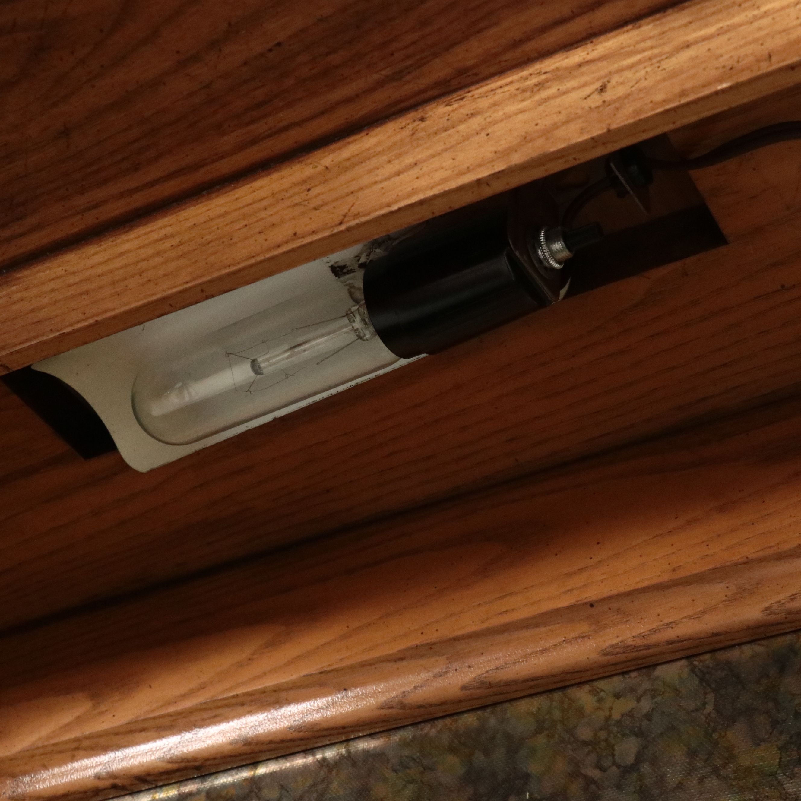 Mediterranean Style Pecan Display Cabinet, Mid-20th Century