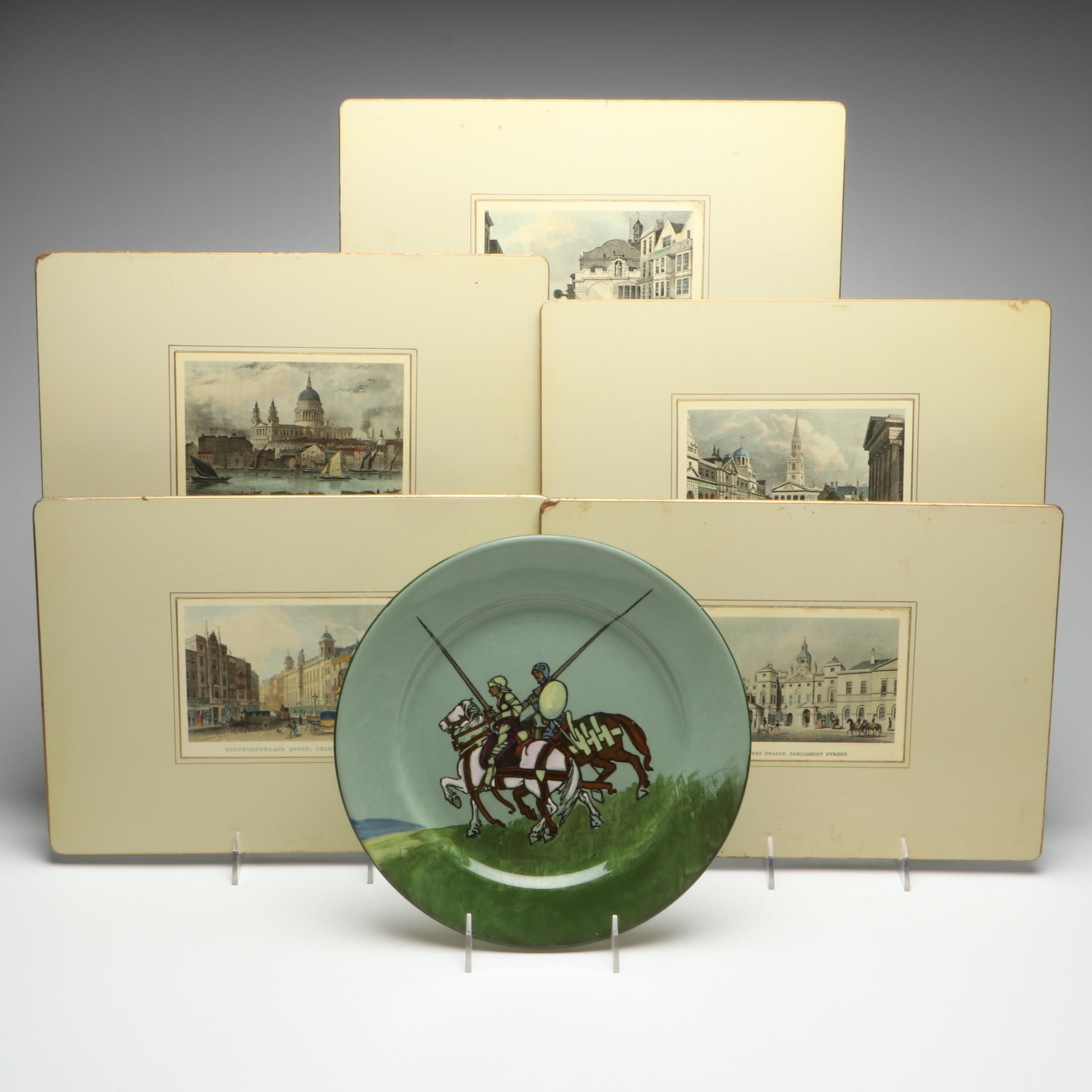 Lady Clare London Scenes Placemats with Royal Doulton Porcelain Plate