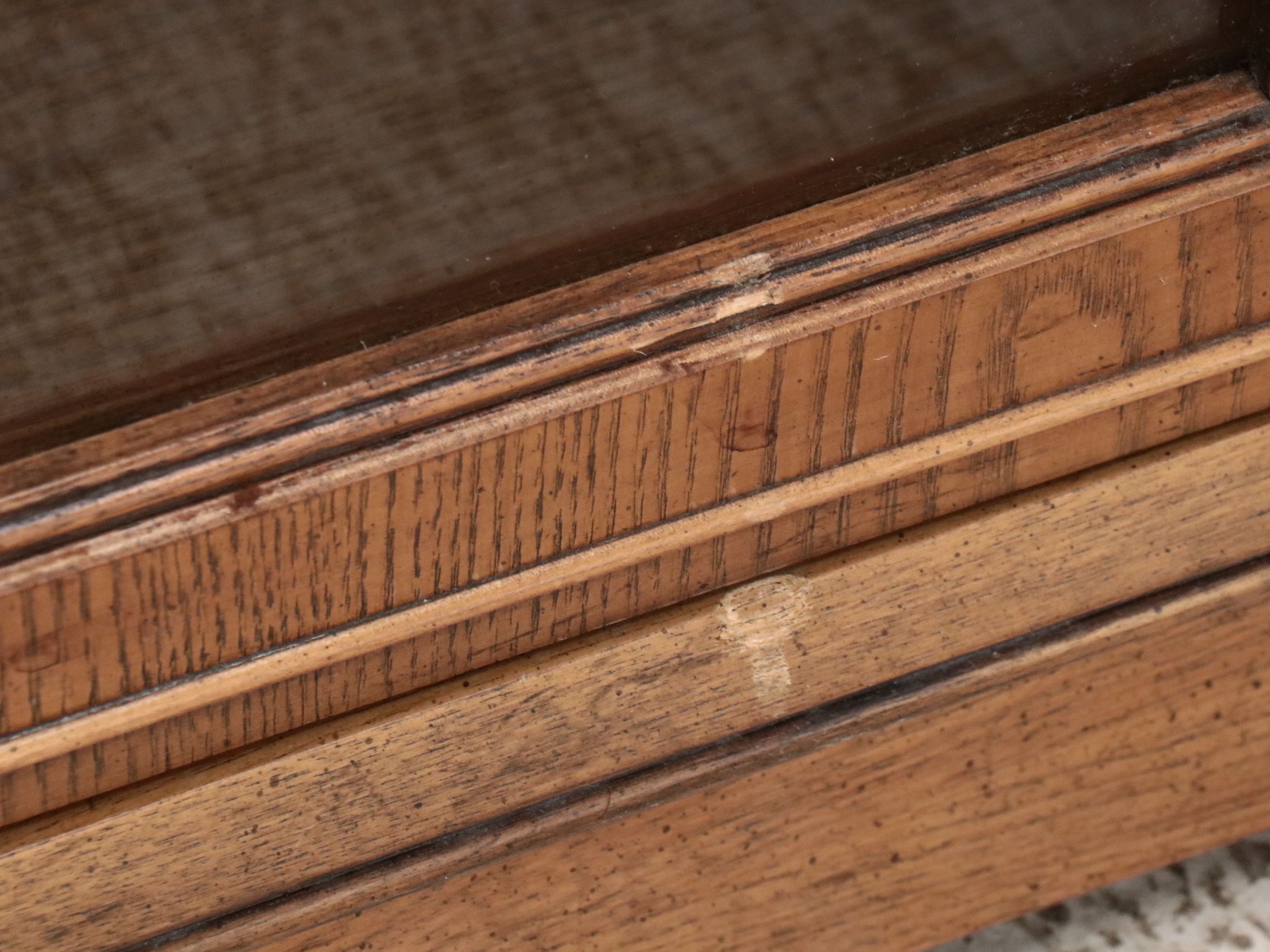 Mediterranean Style Pecan Display Cabinet, Mid-20th Century