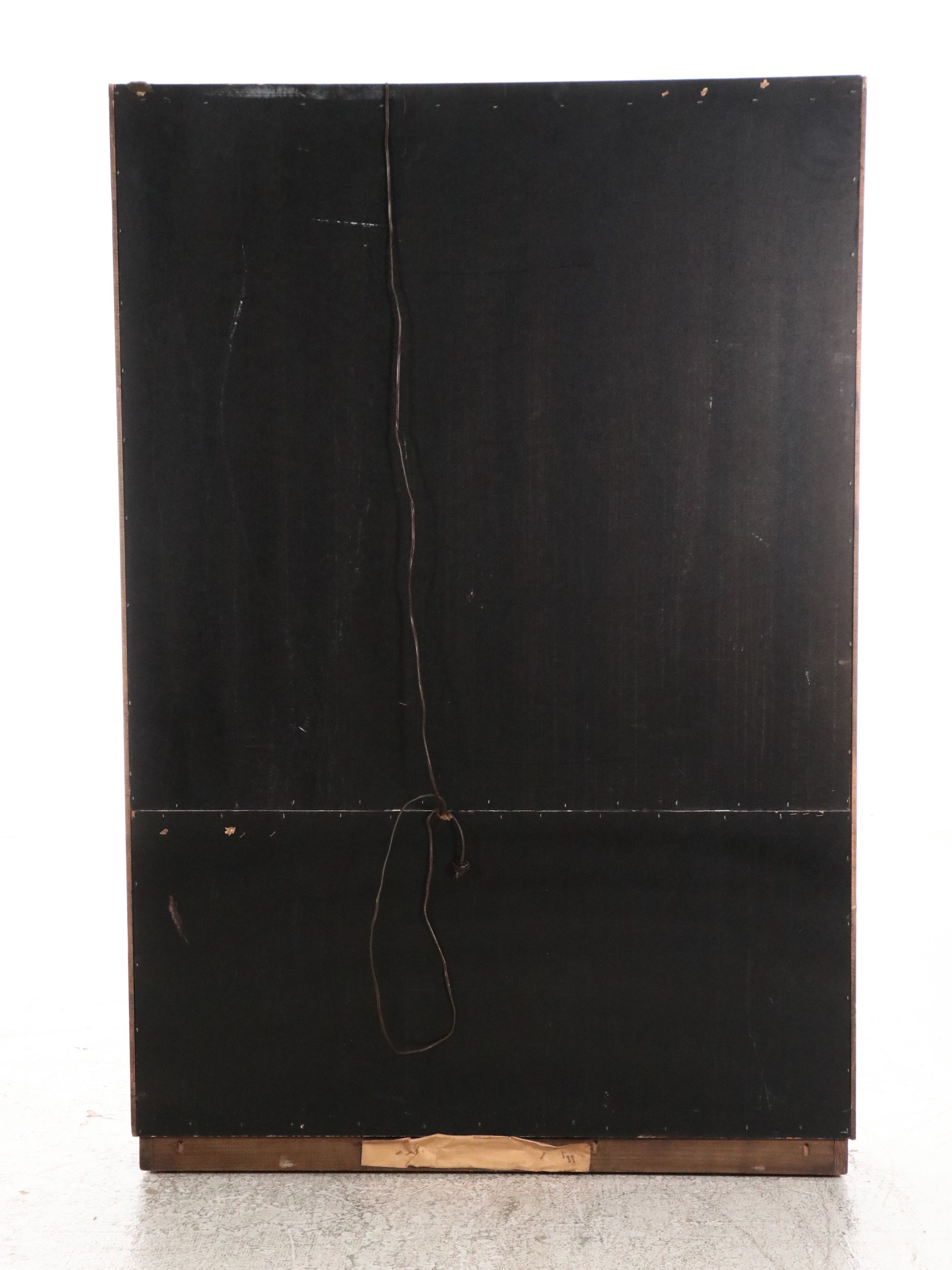 Mediterranean Style Pecan Display Cabinet, Mid-20th Century