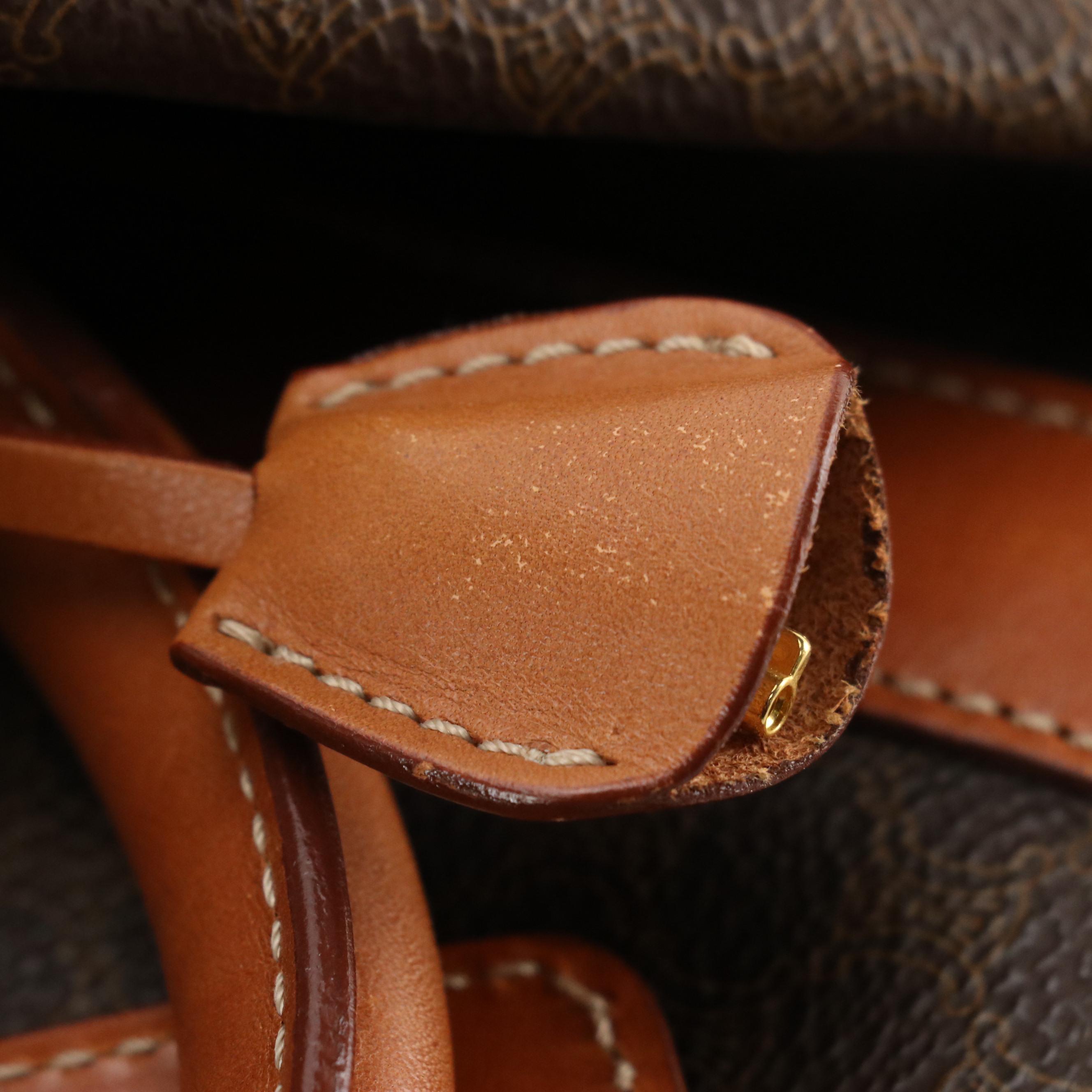 Celine Duffle Bag in Dark Brown Macadam Canvas and Leather Trim