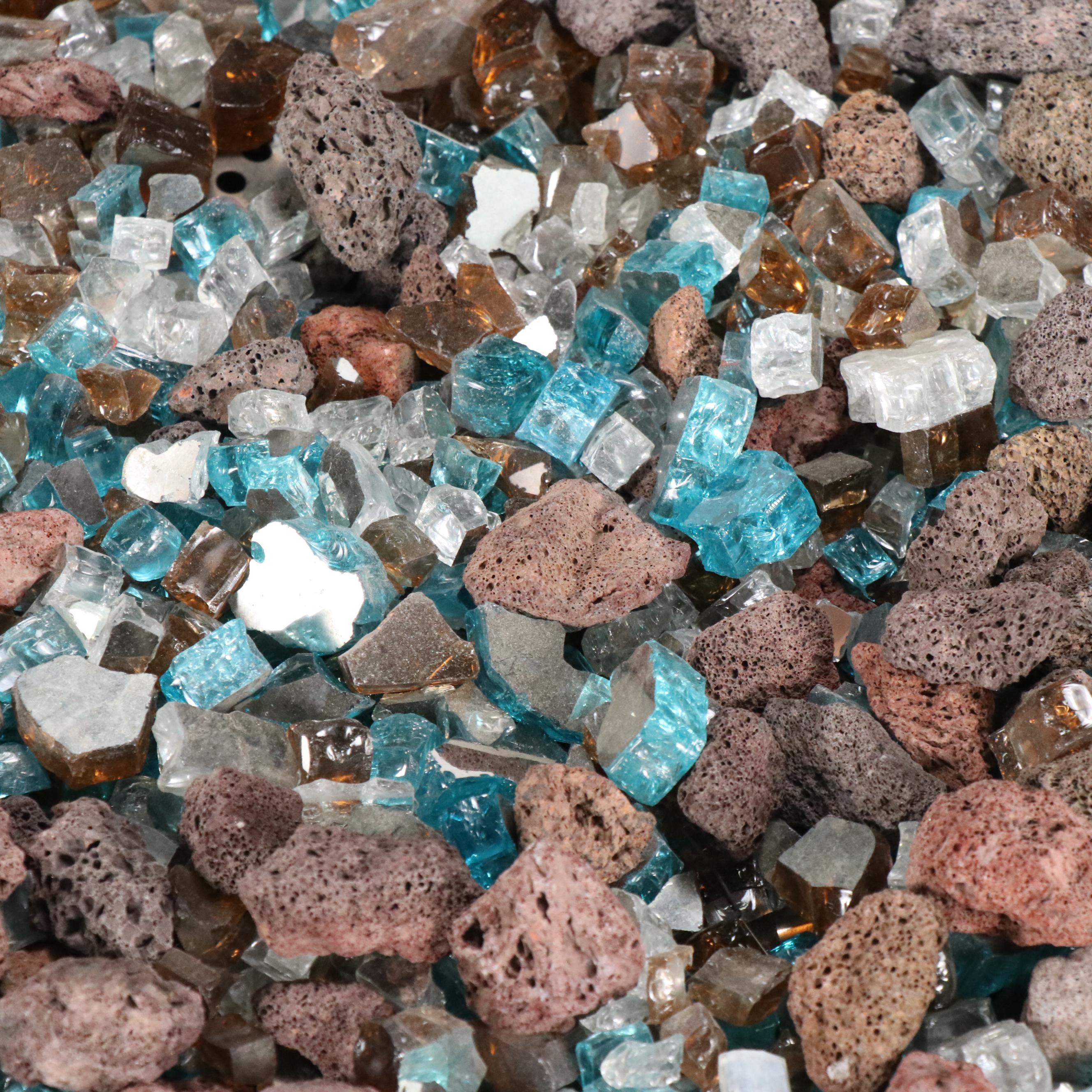 Contemporary Faux Stacked Stone Outdoor Gas Fire Pillar