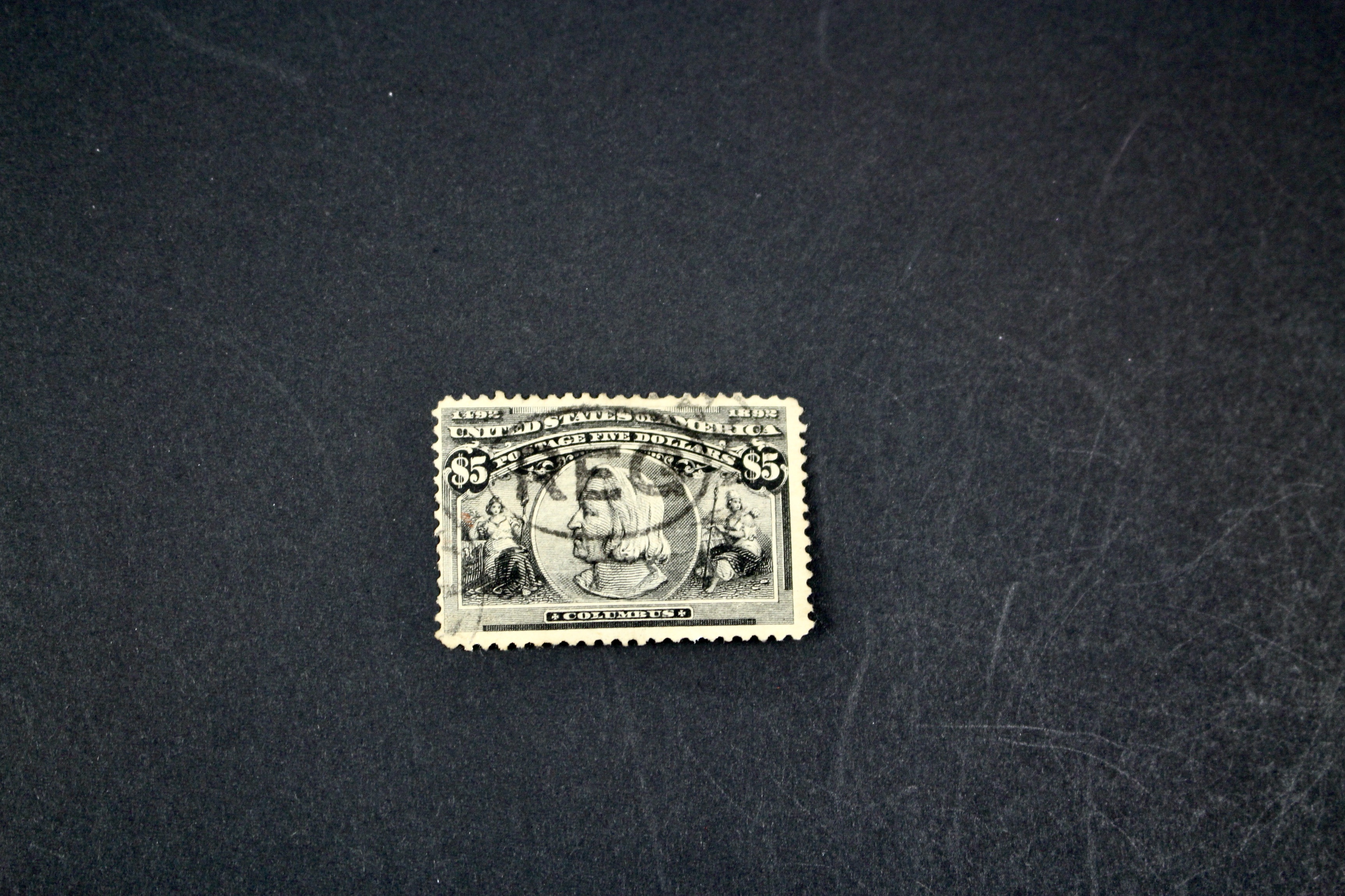 1893 $5 Columbian Exposition U.S. Postage Stamp, Scott 245