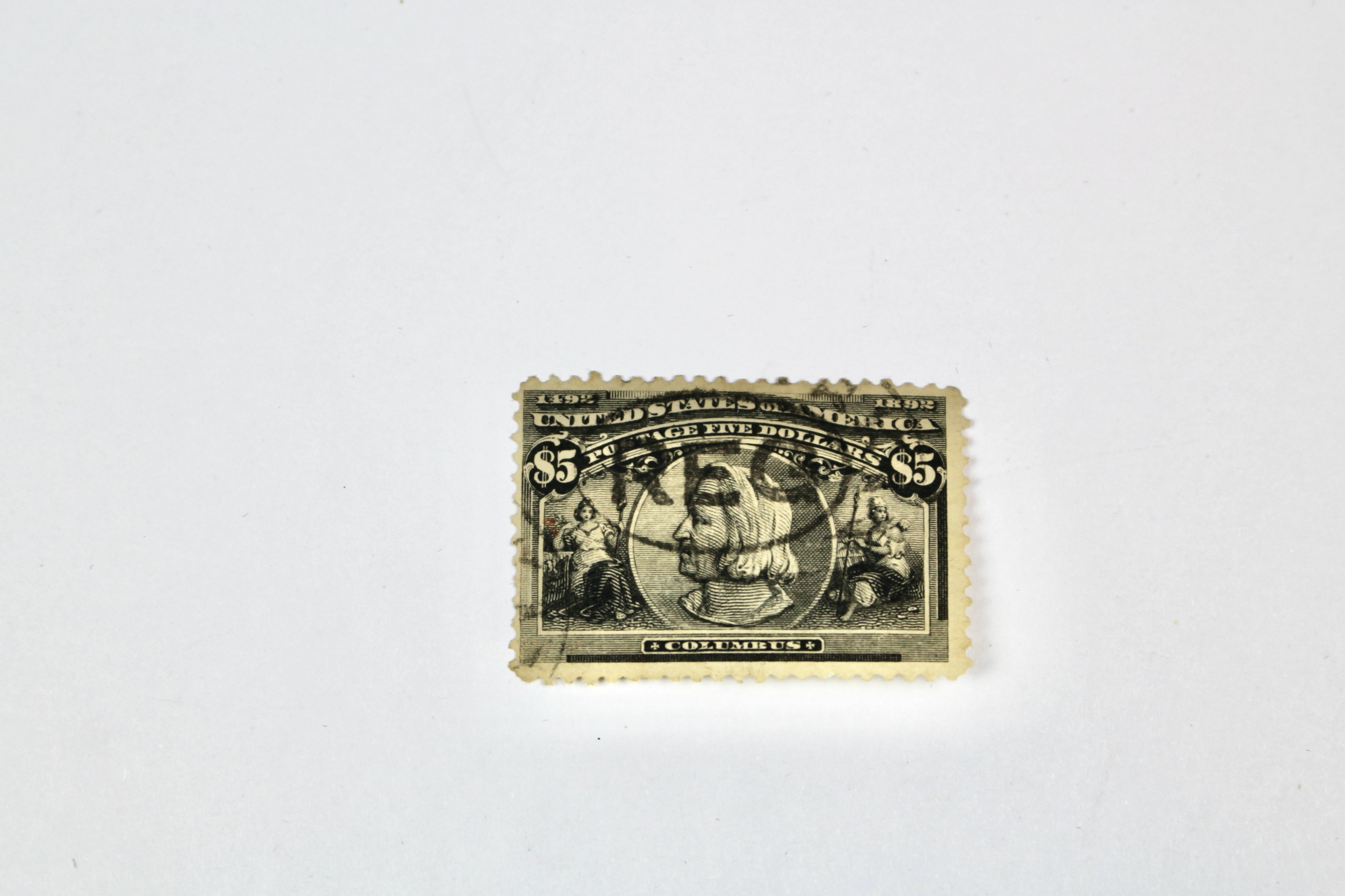 1893 $5 Columbian Exposition U.S. Postage Stamp, Scott 245