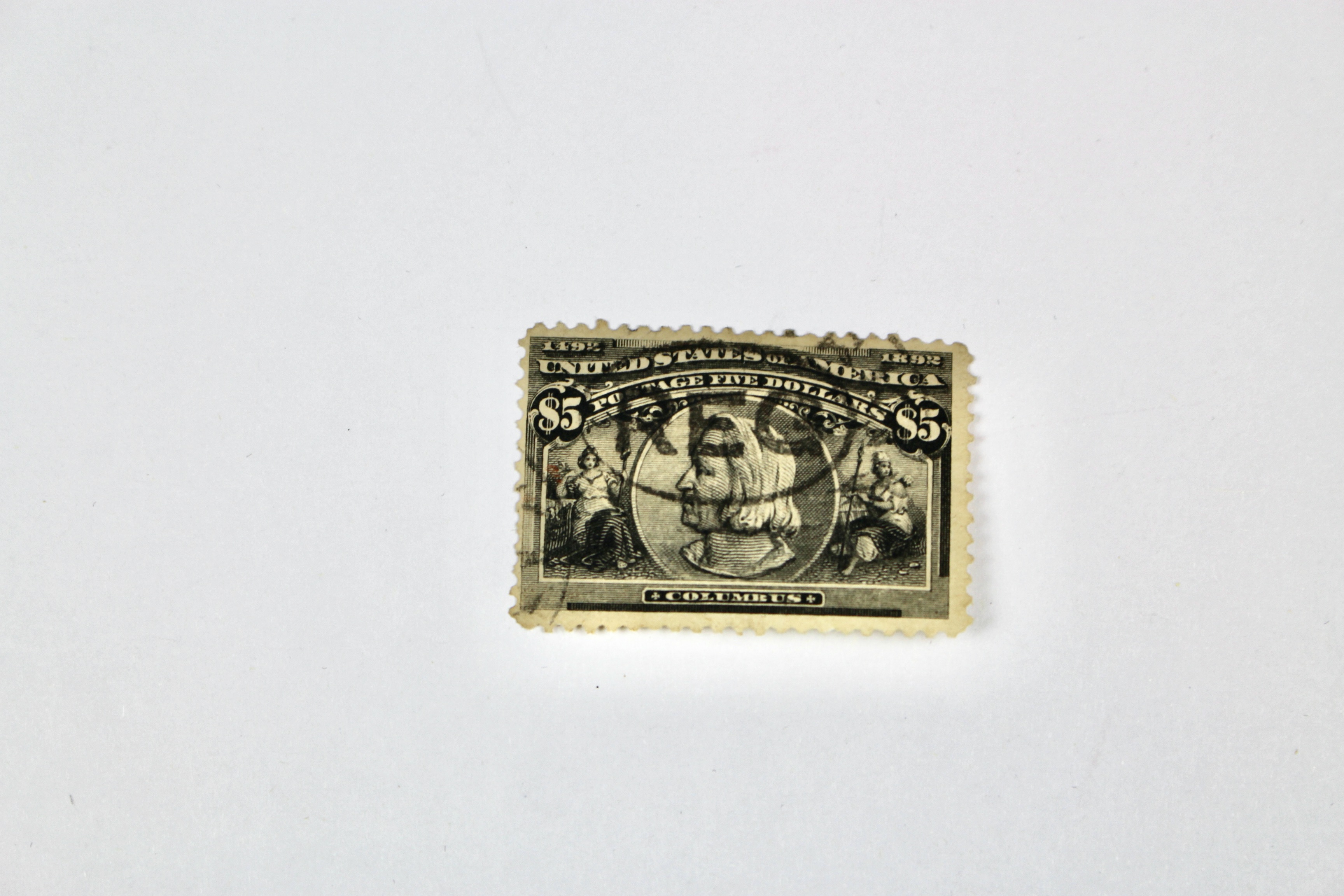 1893 $5 Columbian Exposition U.S. Postage Stamp, Scott 245