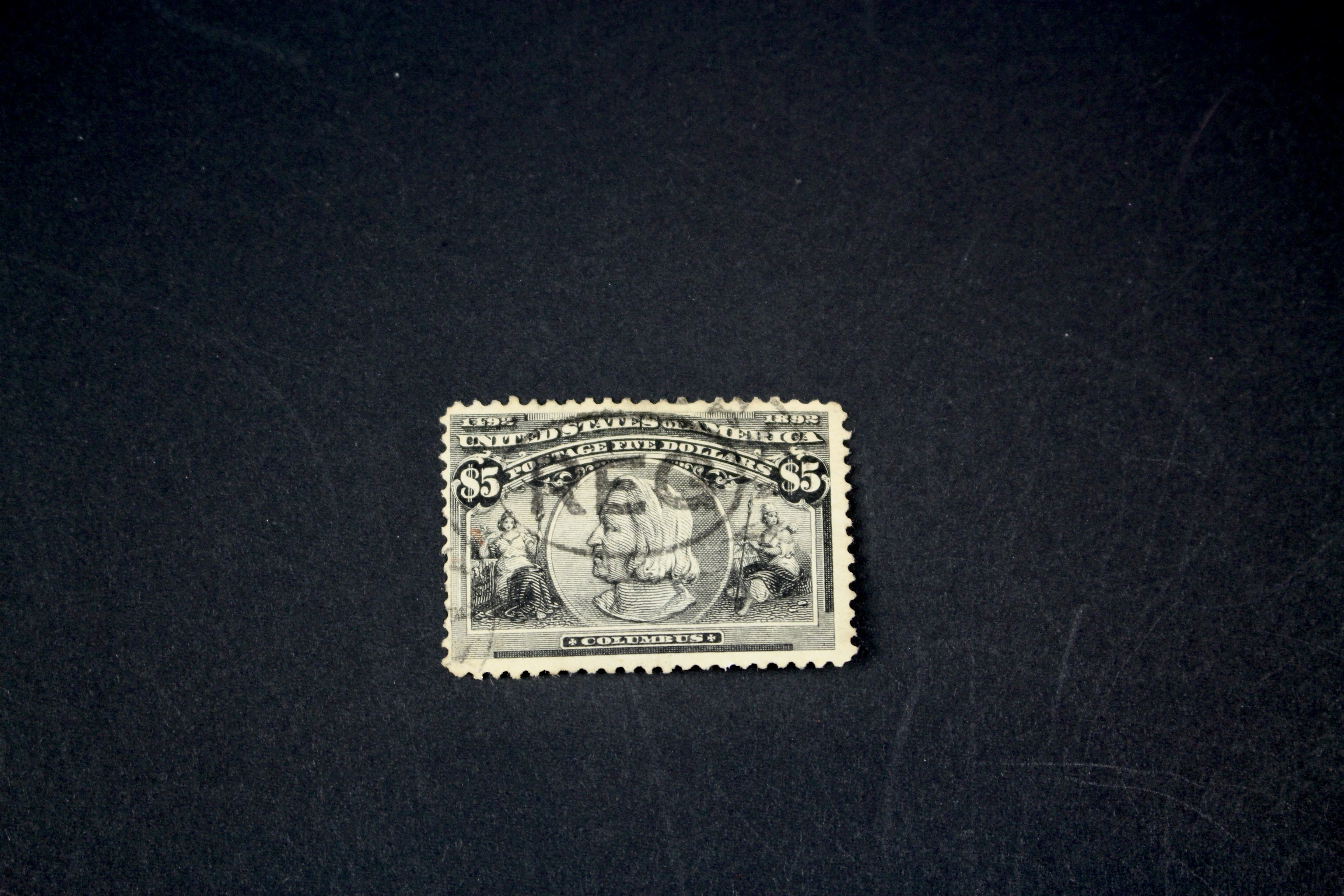 1893 $5 Columbian Exposition U.S. Postage Stamp, Scott 245