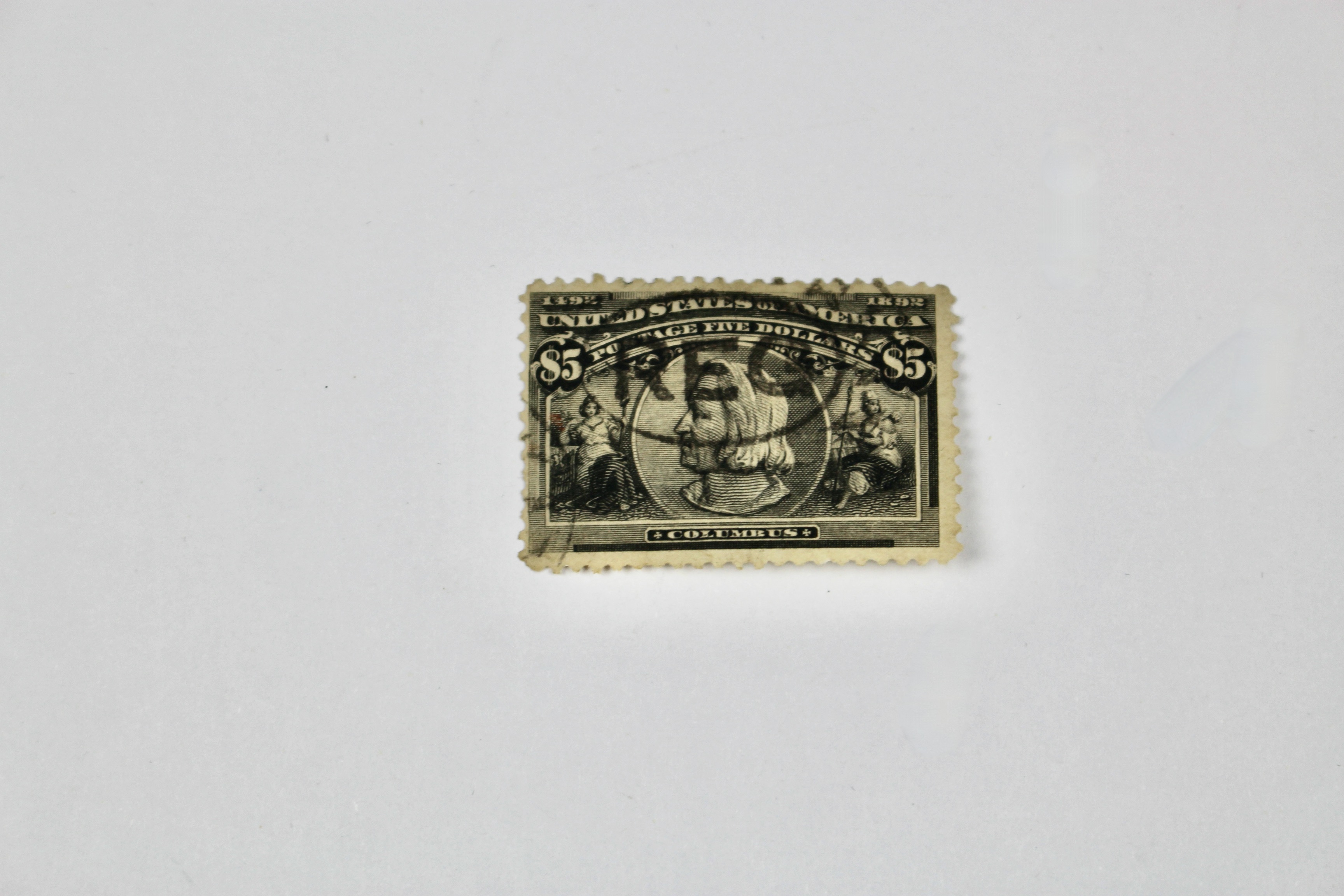 1893 $5 Columbian Exposition U.S. Postage Stamp, Scott 245
