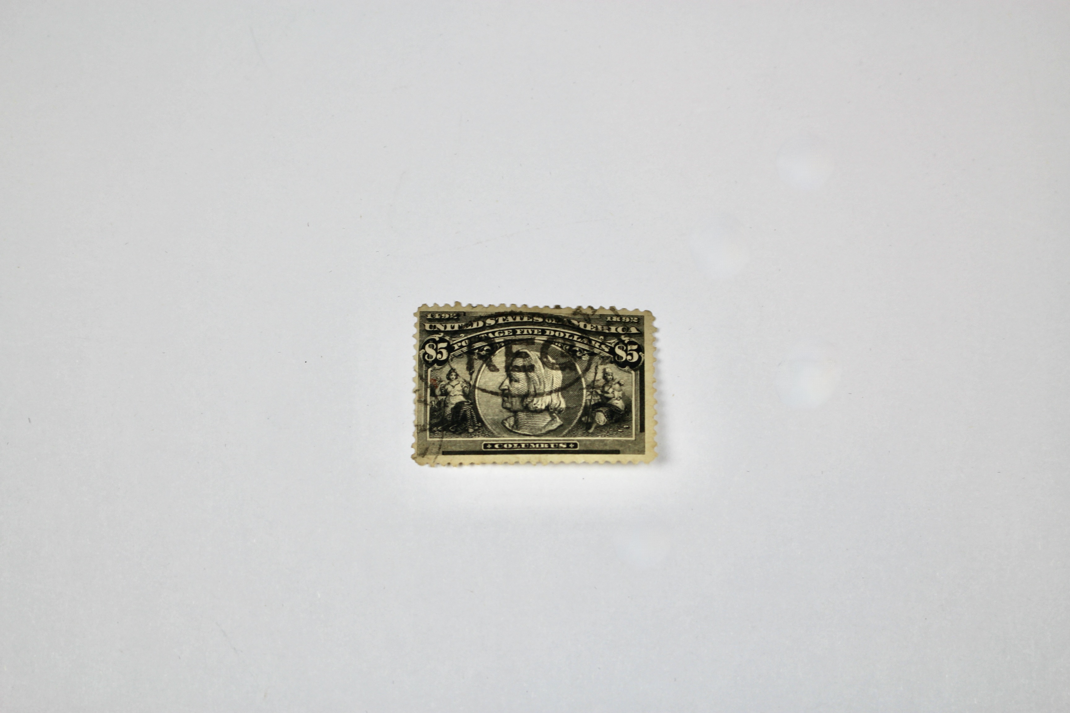 1893 $5 Columbian Exposition U.S. Postage Stamp, Scott 245