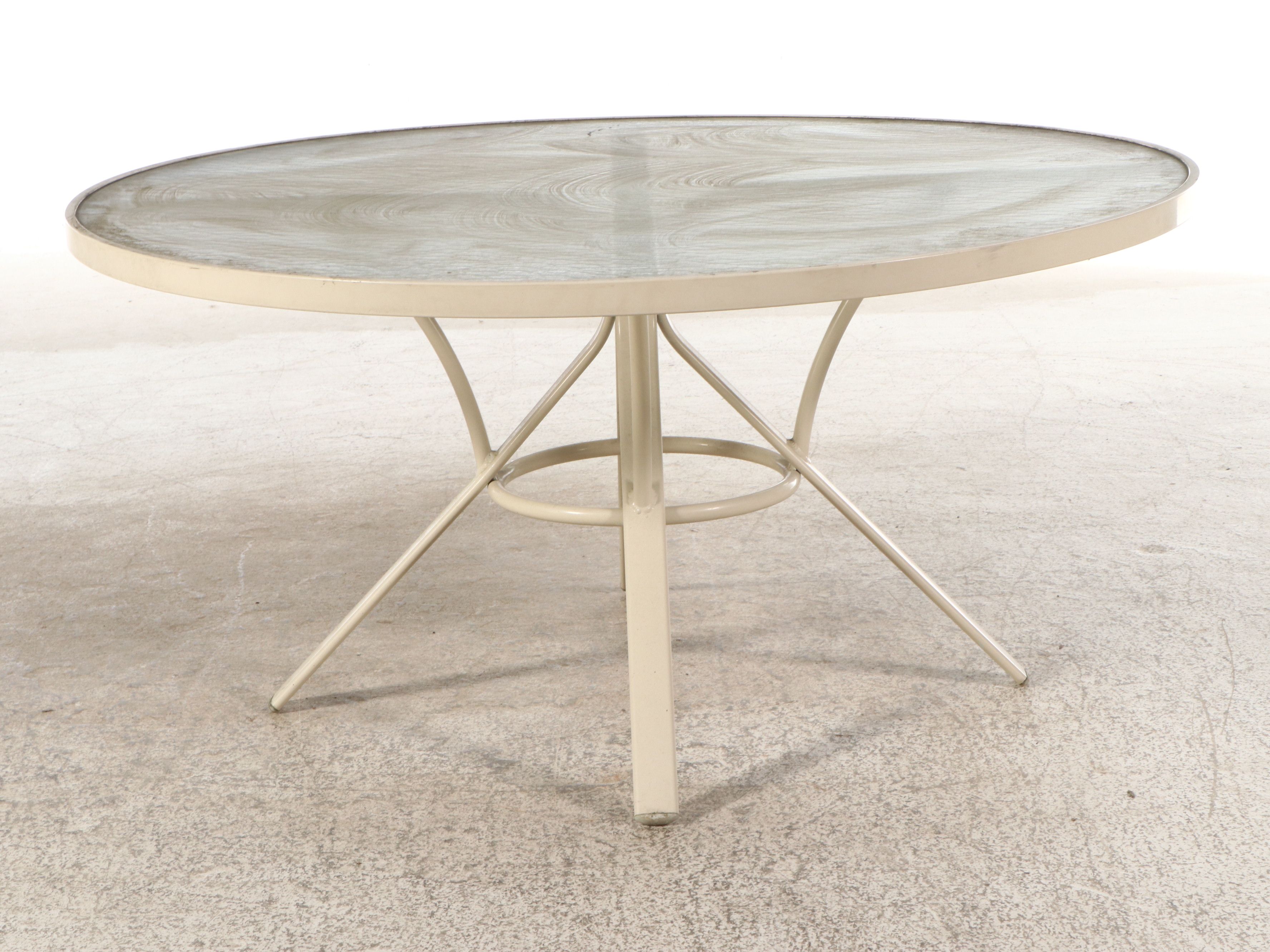 Tropitone Beige Aluminum and PVC Patio Dining Set with Four Chairs