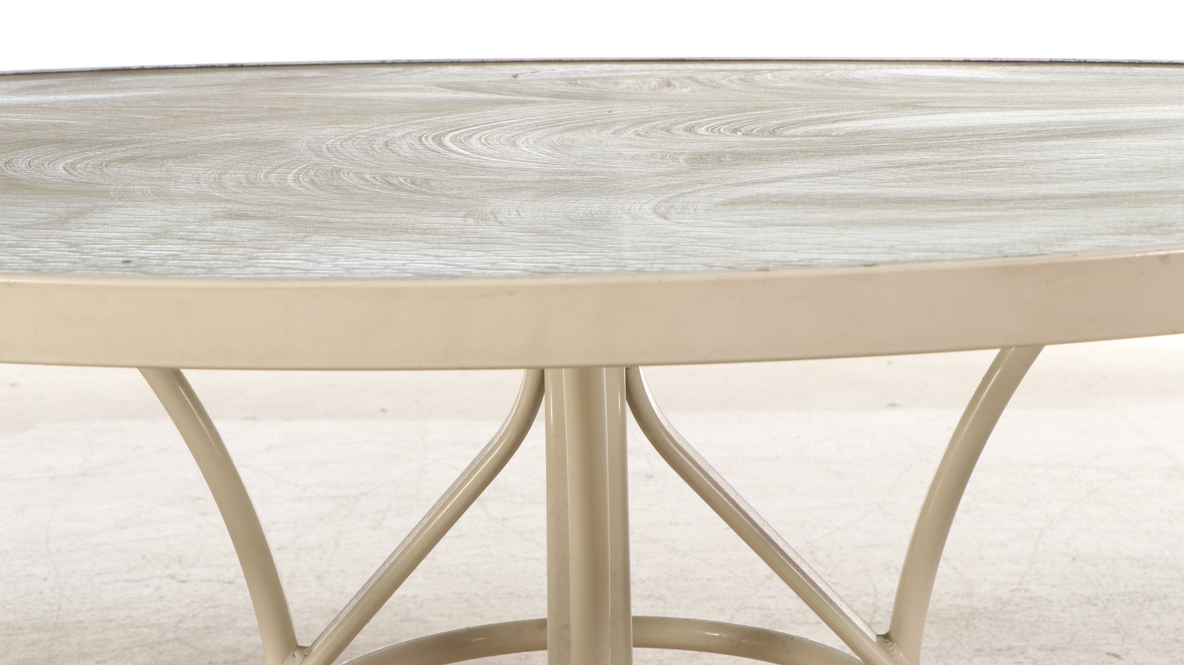 Tropitone Beige Aluminum and PVC Patio Dining Set with Four Chairs